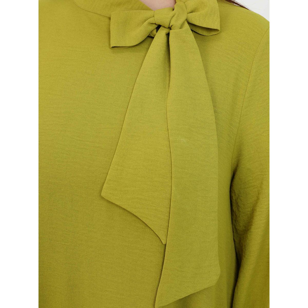 Modanisa X Styli Plus Green Maxi Dress with Tie-Up Neck-women-clothing-dresses-image-4