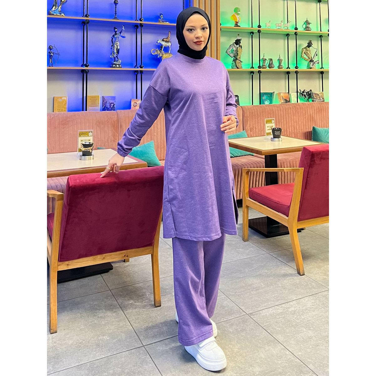 Modanisa X Styli Modest Longline Top Tracksuit Set-men-clothing-sportswearandactivewear-tracksuits-image-4