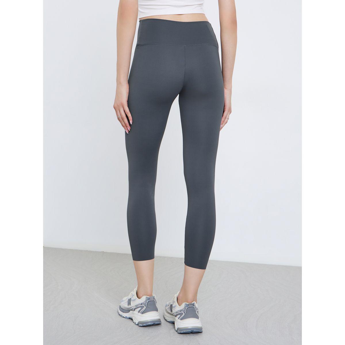 تيك تو - بنطال ضيق رمادي سادة-women-clothing-bottoms-leggings-image-4