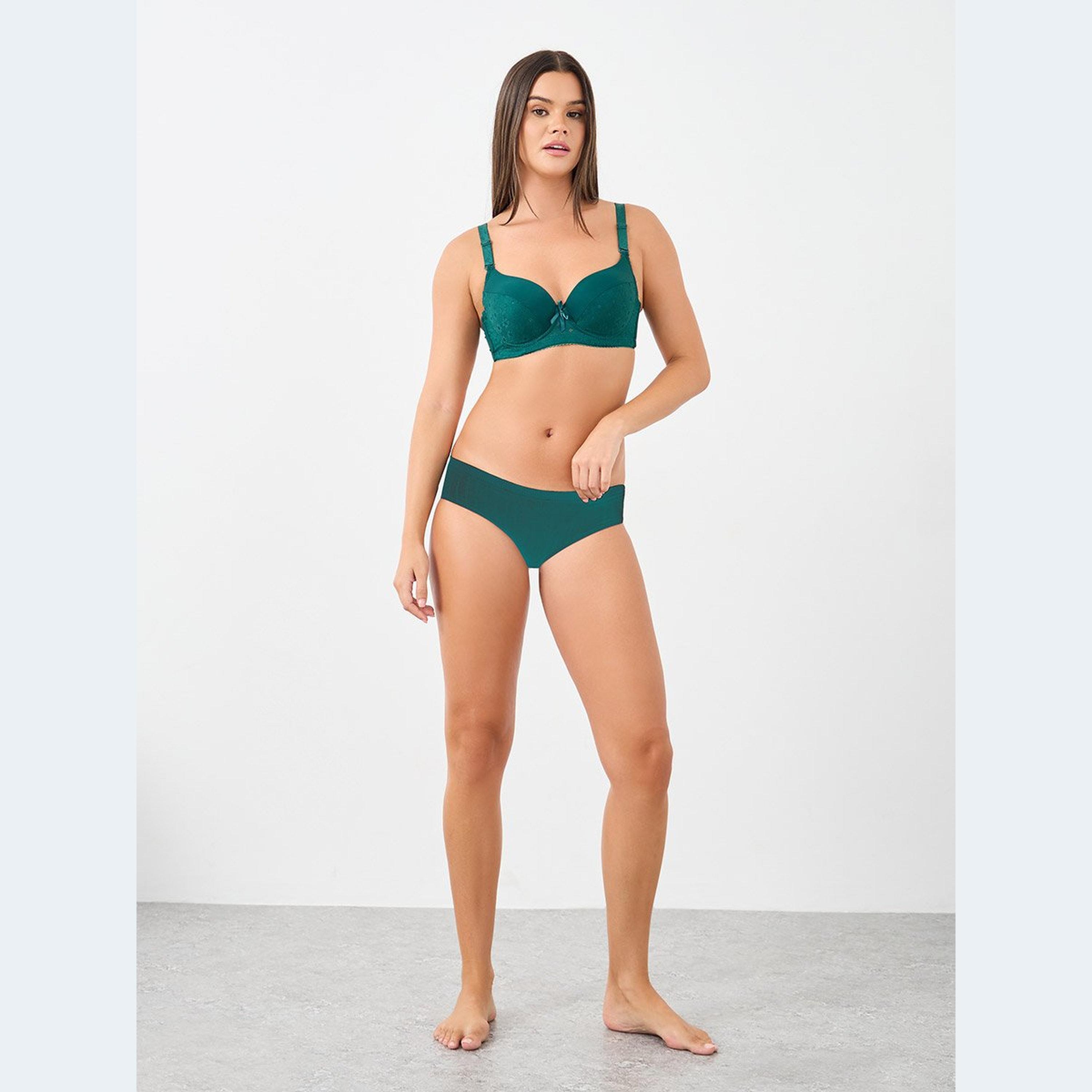 Styli Jacquard Panel Padded Wired Bra-women-clothing-lingerie-bras-image-2