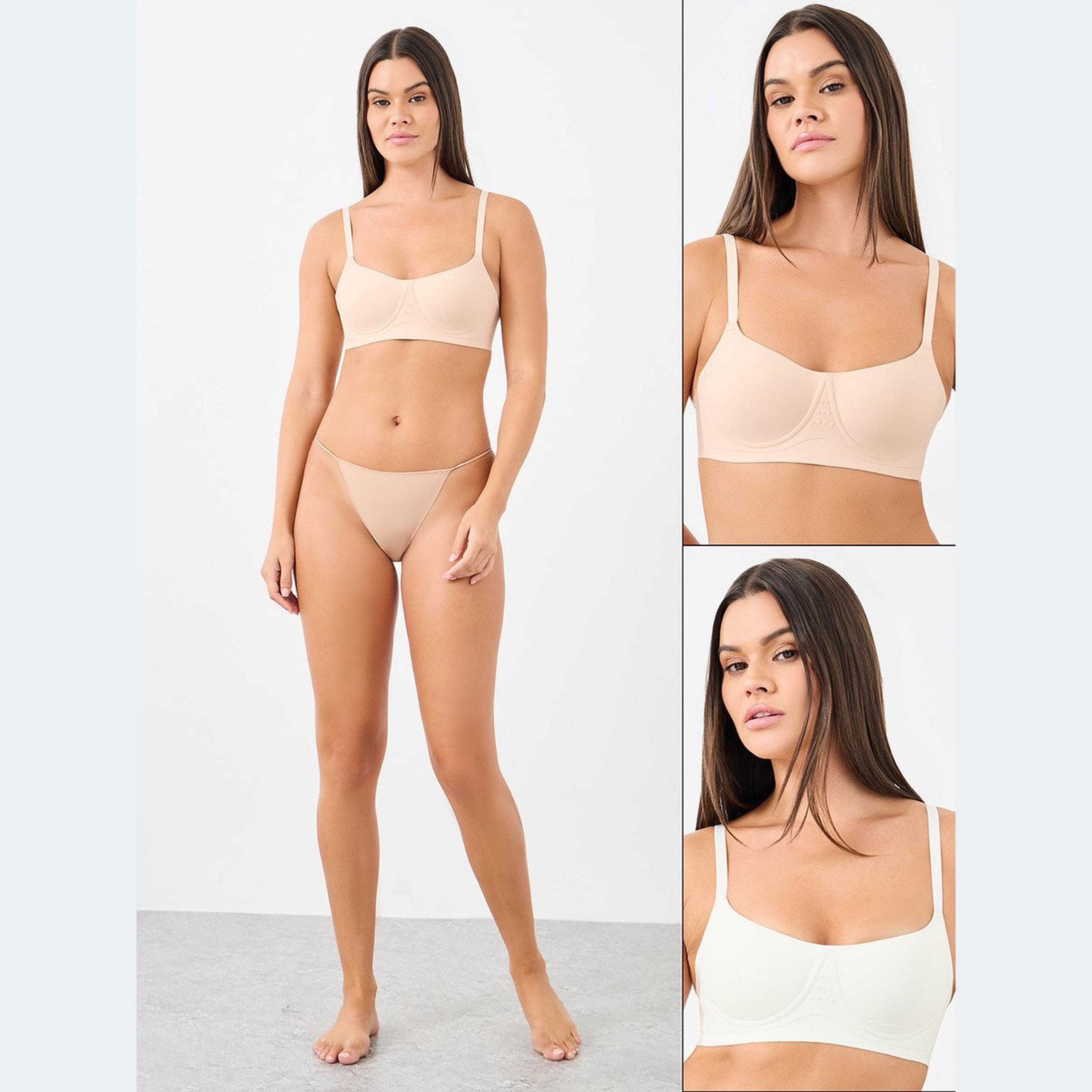 ستايلي - حمالة صدر تي شيرت بكأس مصبوب- قطعتين-women-clothing-lingerie-bras-image-1