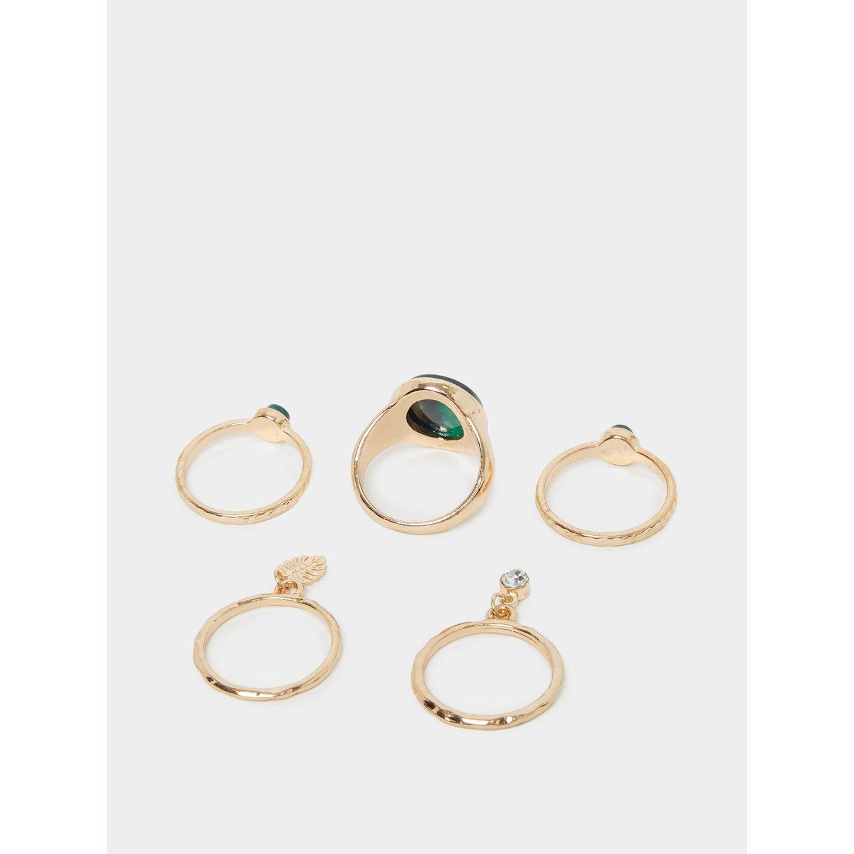 Styli Set of 5 - Embellished Rings-women-watchesandjewellery-jewellery-rings-image-2