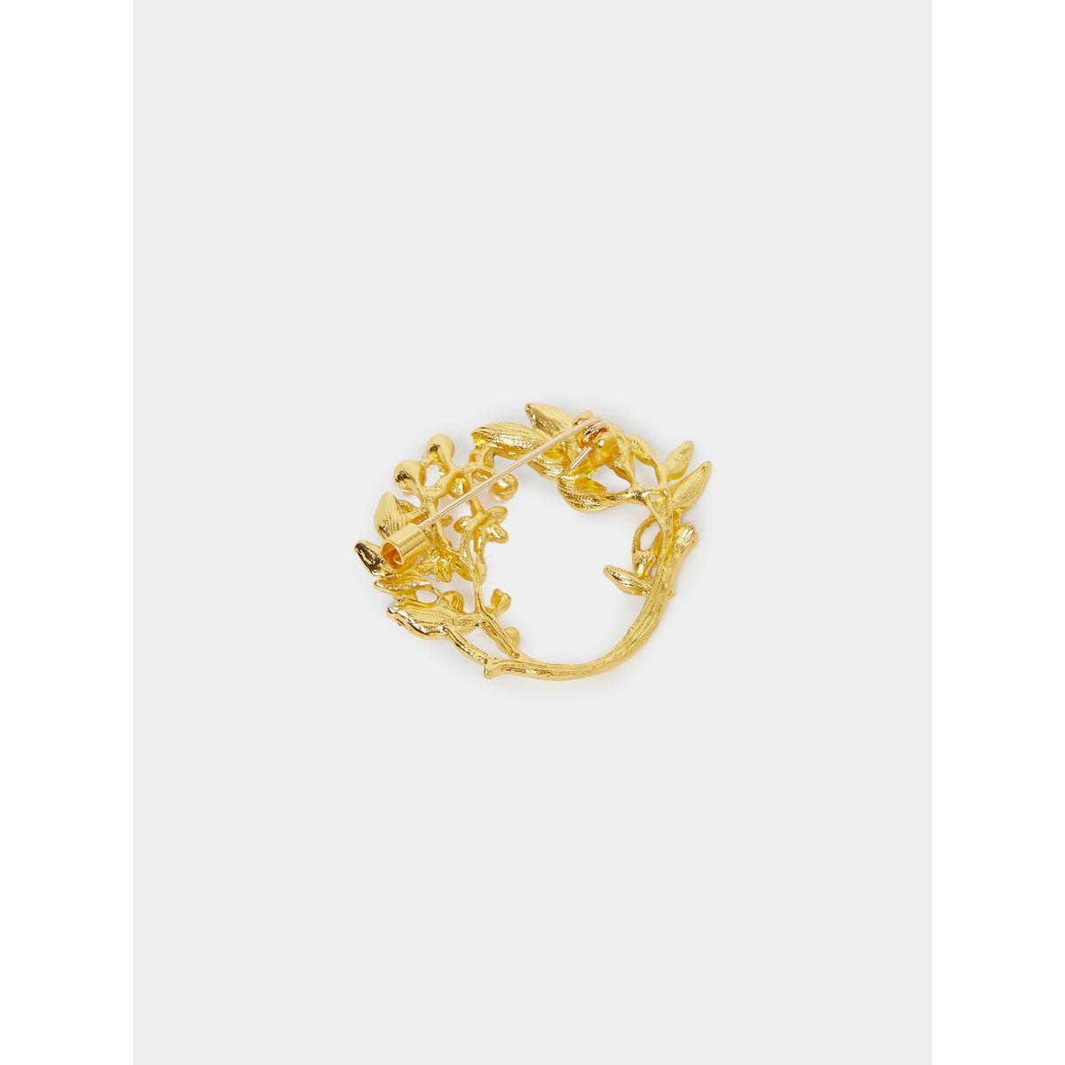 بروش بتفاصيل لؤلؤ صناعي وأوراق أشجار-women-watchesandjewellery-jewellery-brooches-image-2
