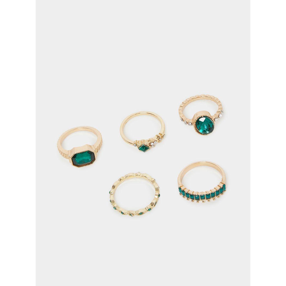 Styli Set of 5 - Embellished Rings-women-watchesandjewellery-jewellery-rings-image-1