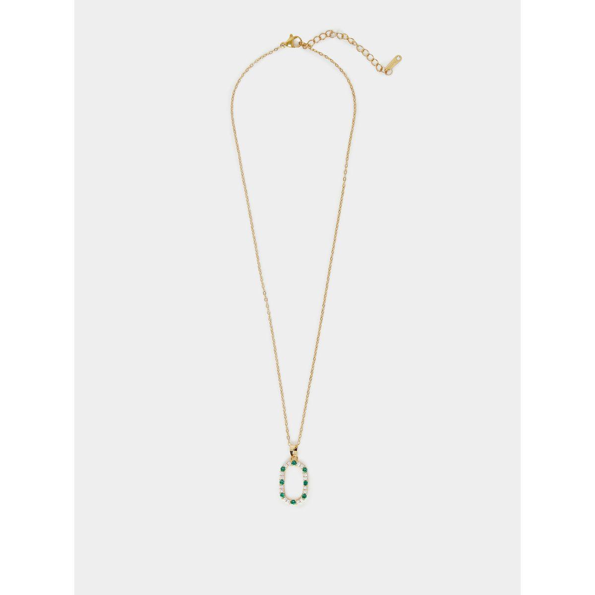 قلادة مُنمقة بأحجار باللون الأخضر-women-watchesandjewellery-jewellery-necklacesandpendants-image-1