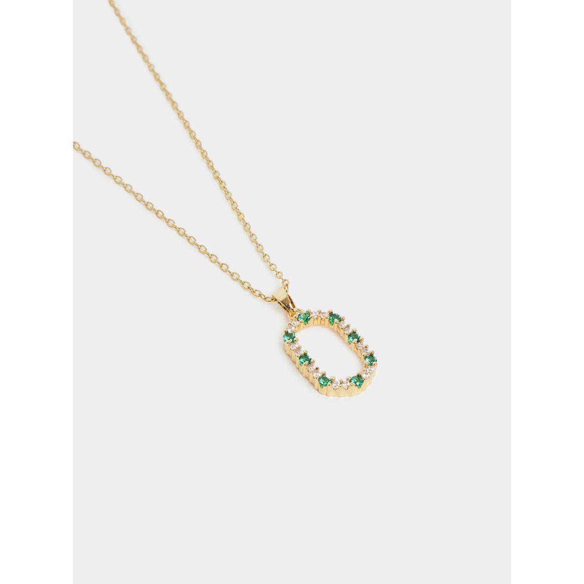 قلادة مُنمقة بأحجار باللون الأخضر-women-watchesandjewellery-jewellery-necklacesandpendants-image-2