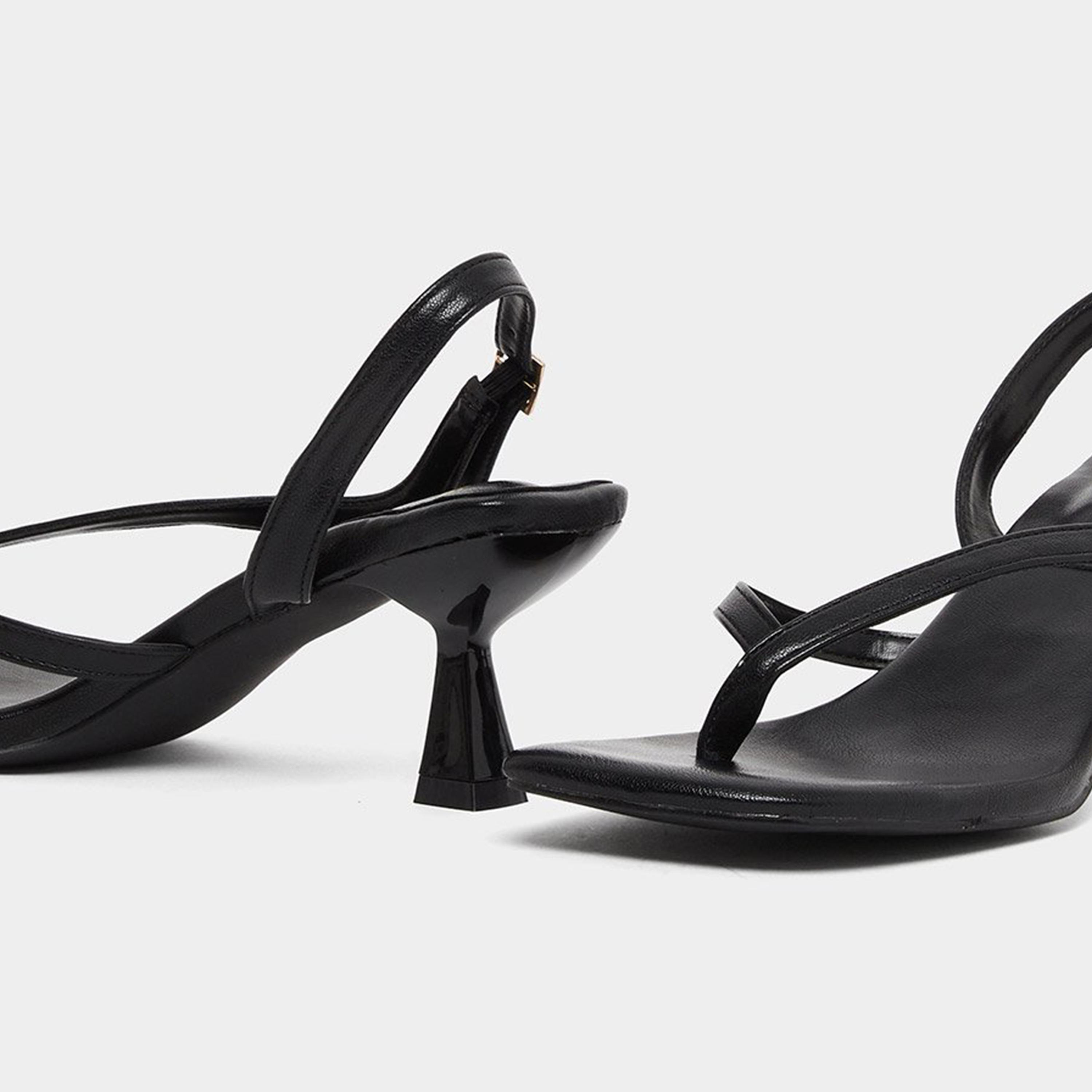ستايلي - صندل إصبع بكعب صغير أسود-women-shoes-sandals-heeled-image-4