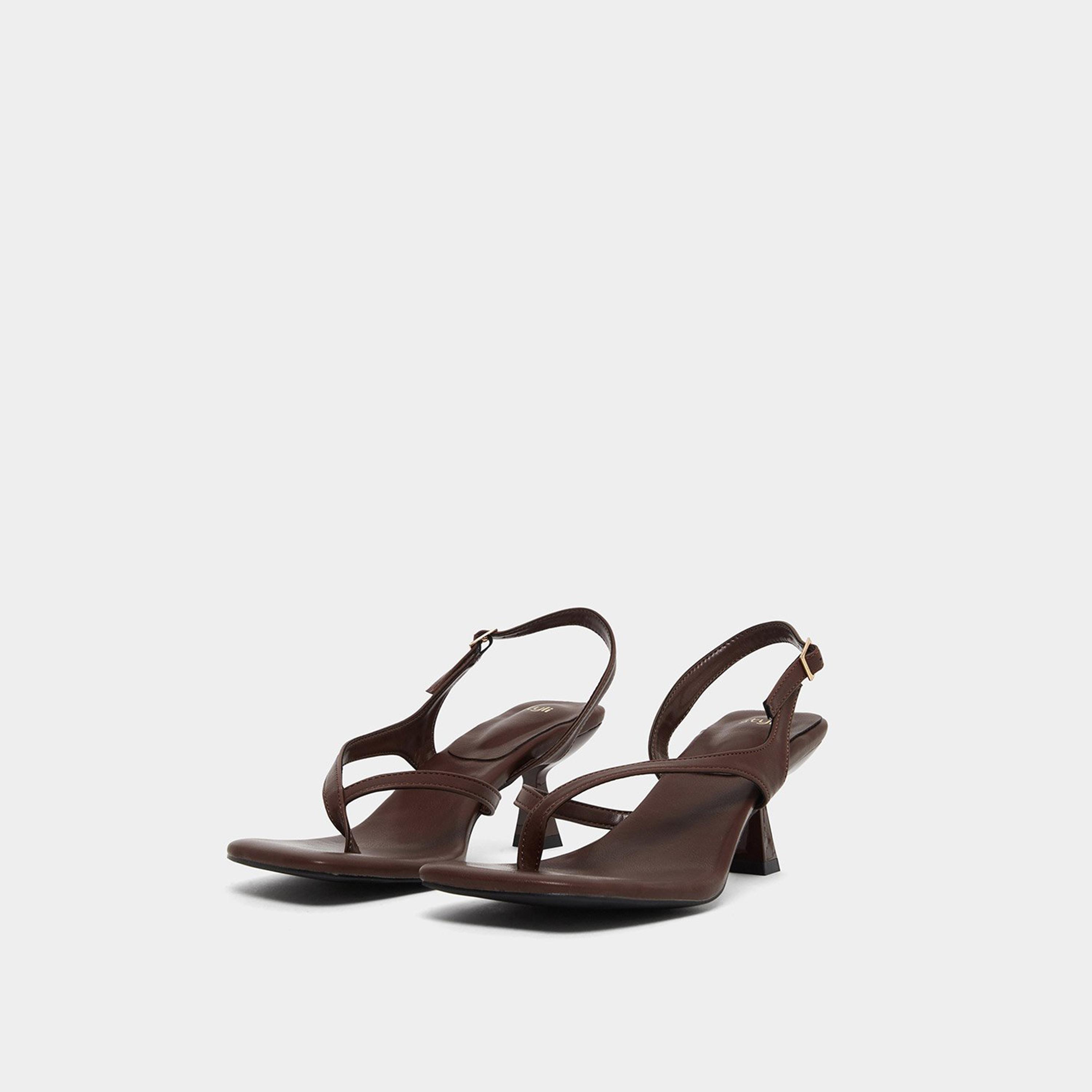 ستايلي - صندل بكعب صغير بني اللون-women-shoes-sandals-heeled-image-1