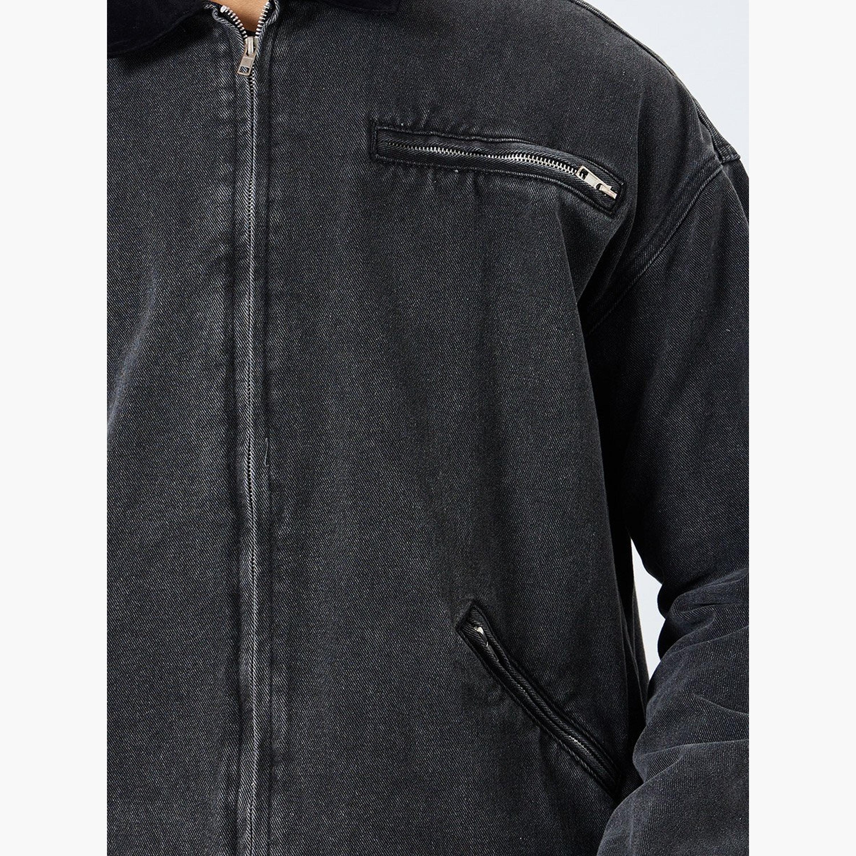 ستايلي - جاكيت جينز للرجال أسود مع ياقة مخملية-men-clothing-jacketsandblazers-jackets-image-4