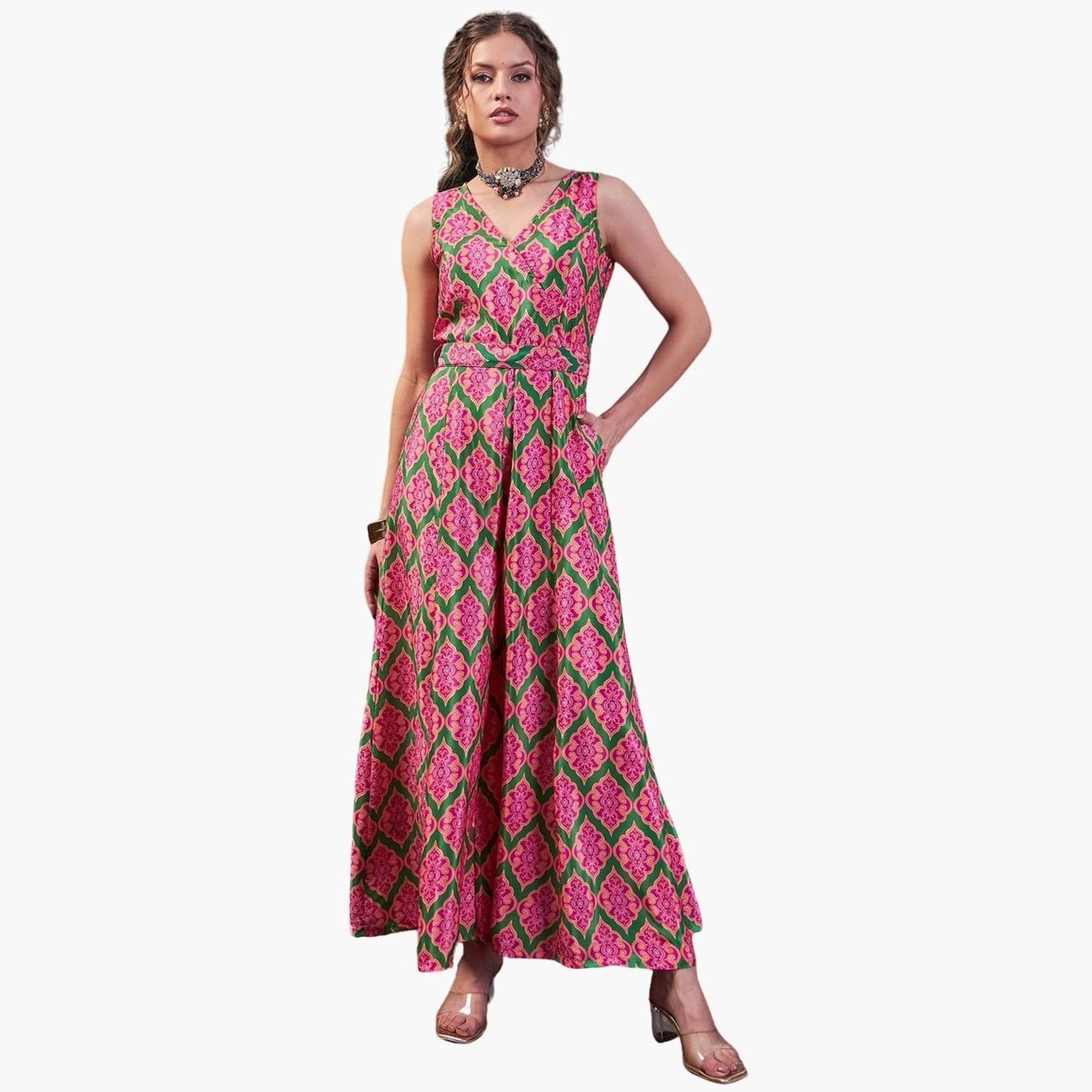 شاي باي ساسافراس - جمبسوت ملفوف من الأمام بدون أكمام ومزهر للنساء-women-clothing-jumpsuits-image-1