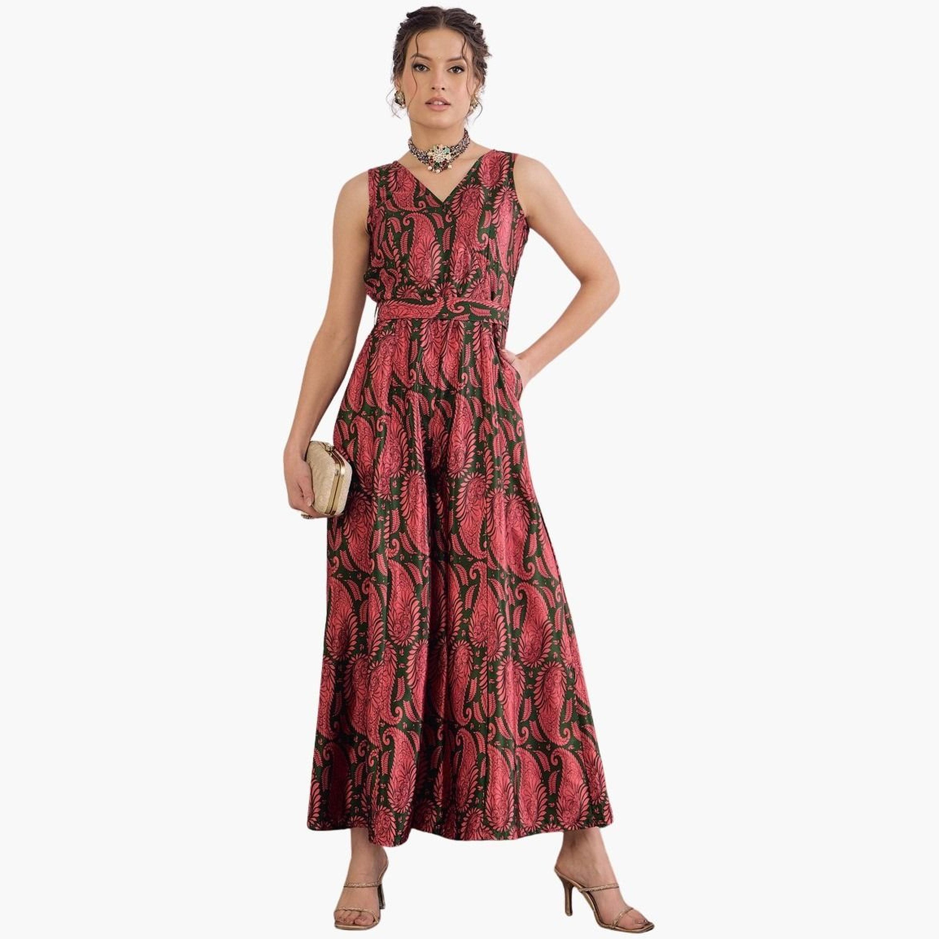 Shae by Sassafras Women Paisley Print Wide Leg Jumpsuit-women-clothing-jumpsuits-image-2