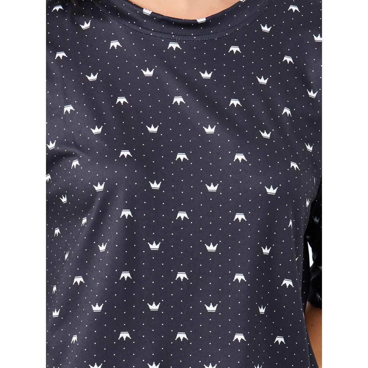 طقم منسق من شورت بحواف متعرجة وتيشيرت-women-clothing-nightwear-pyjamas-shortsets-image-3