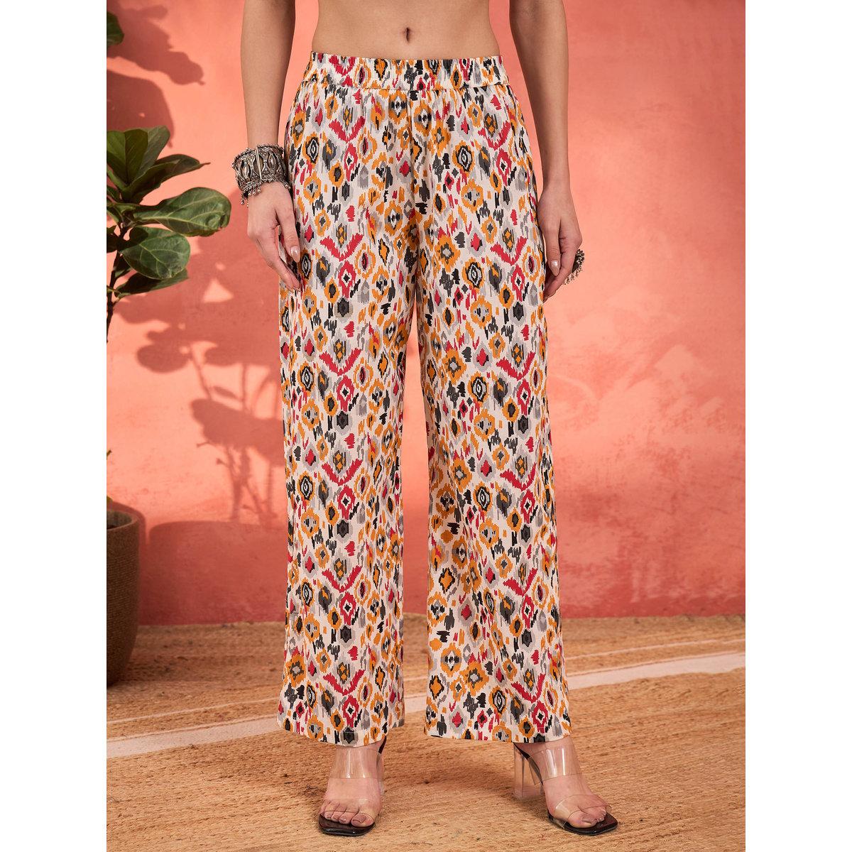 Shae by SASSAFRAS White Printed Front Button Kurta with Pencil Pants Set-women-clothing-ethnicwear-kurtasets-image-5