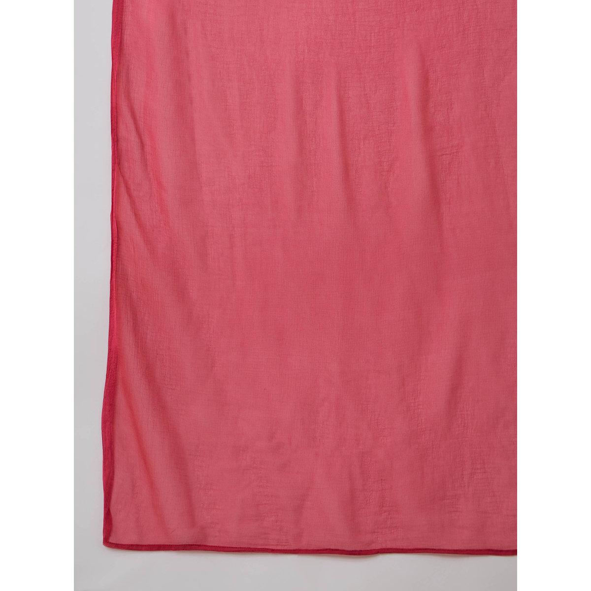 طقم من كورتا بطبعة زهور مع بنطال ودوباتا-women-clothing-ethnicwear-sareesets-image-9