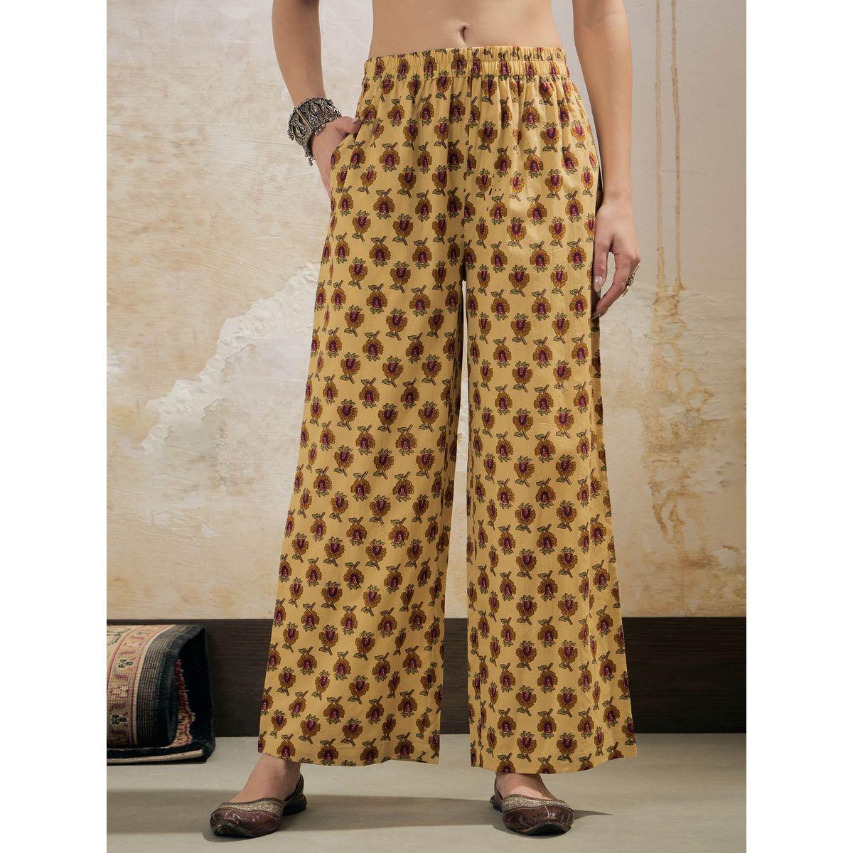 Shae by SASSAFRAS Yellow Floral Sleeveless Kurta with Pencil Pants and Dupatta Set-women-clothing-ethnicwear-sareesets-image-6
