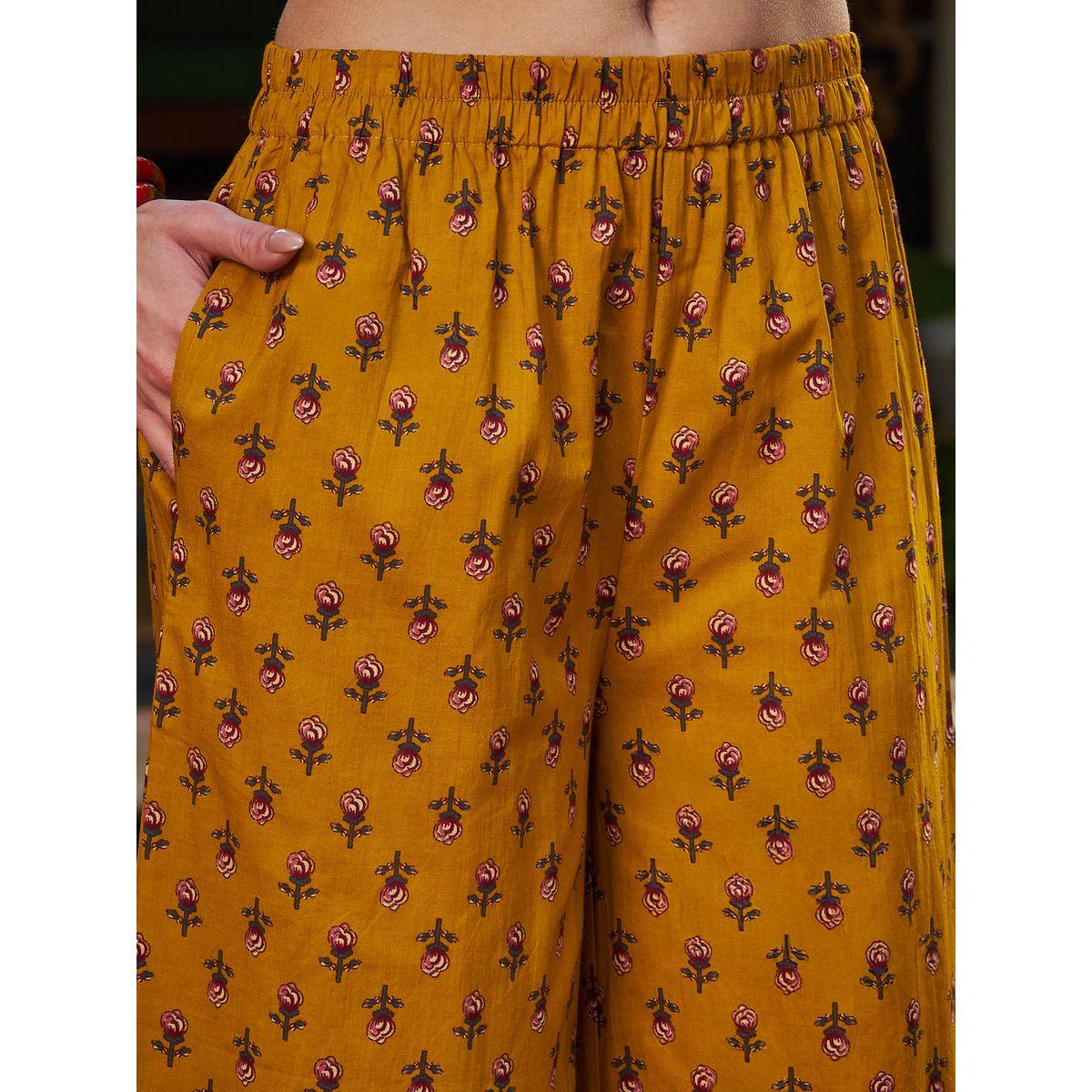 طقم من كورتا وبنطال مع دوباتا-women-clothing-ethnicwear-sareesets-image-5