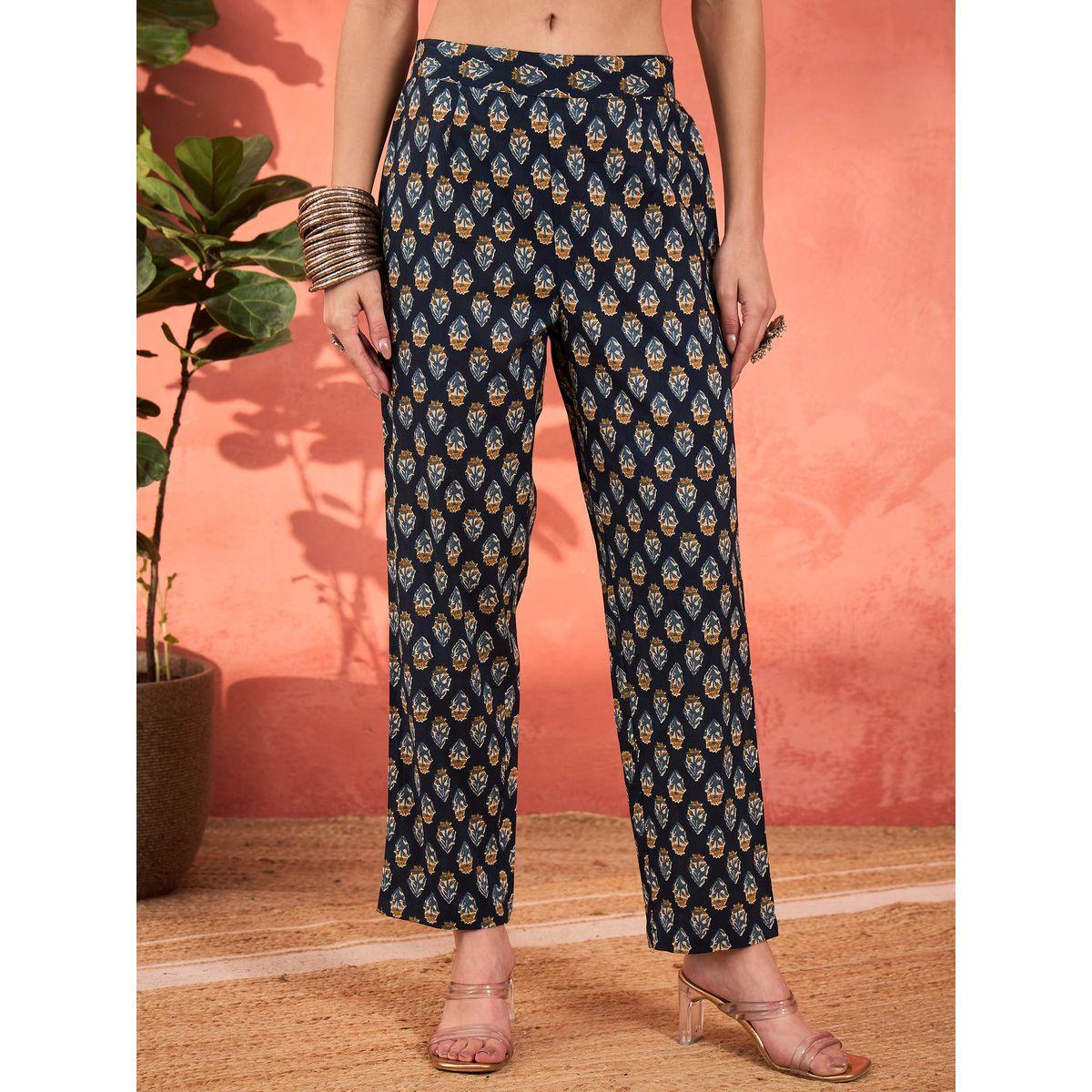 طقم من كورتا وبنطال مع دوباتا-women-clothing-ethnicwear-sareesets-image-5