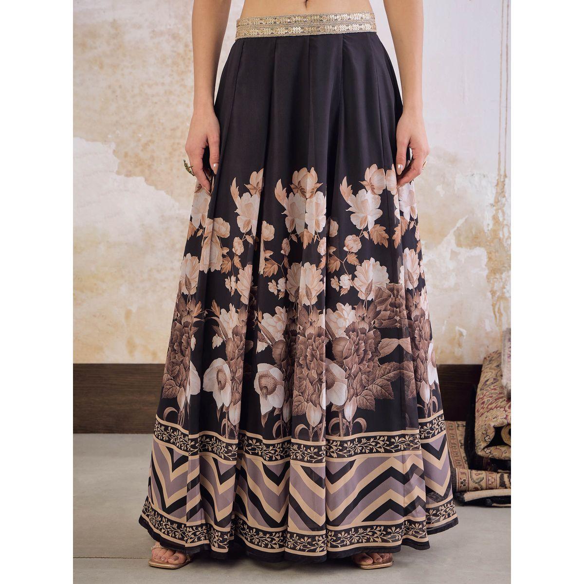 طقم من بلوزة بطبعة زهور مع تنورة أناركلي-women-clothing-ethnicwear-salwarsuits-image-7