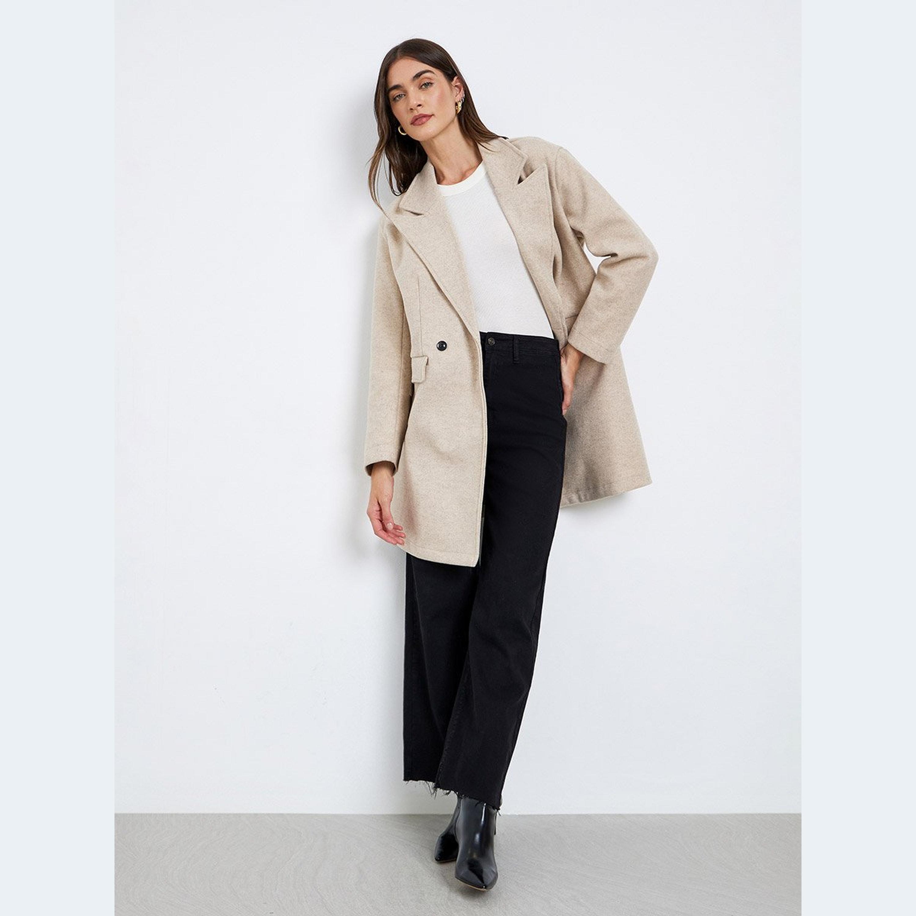 Styli Beige Longline Double Breasted Coat-women-clothing-coatsandjackets-coats-image-1
