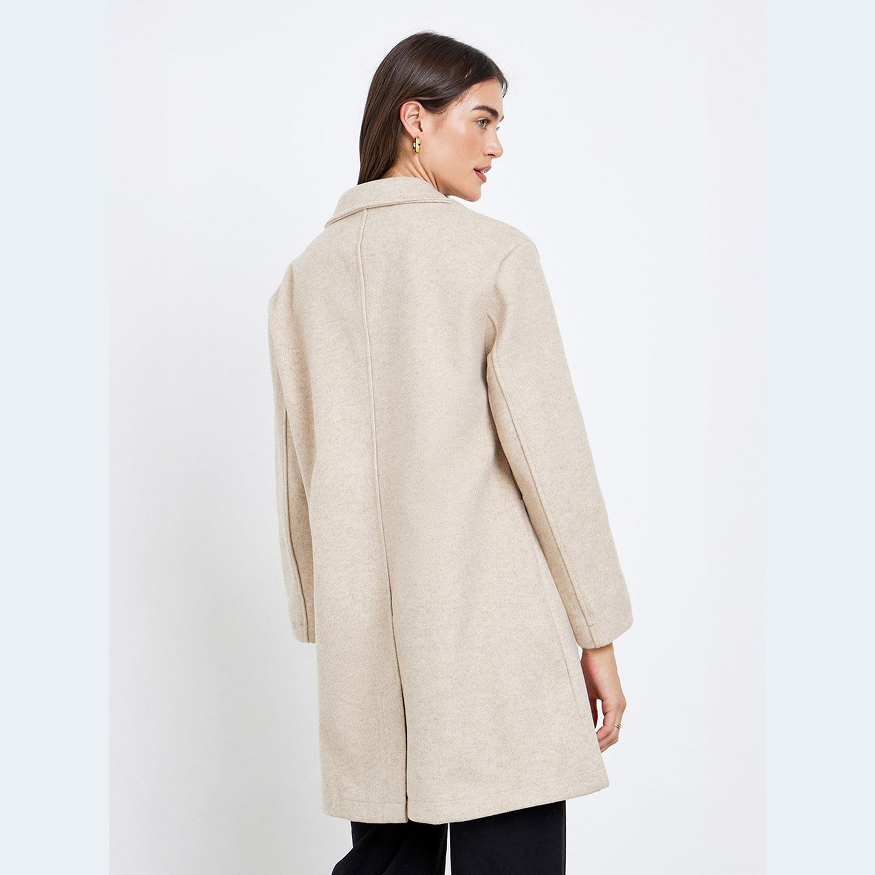 Styli Beige Longline Double Breasted Coat-women-clothing-coatsandjackets-coats-image-4
