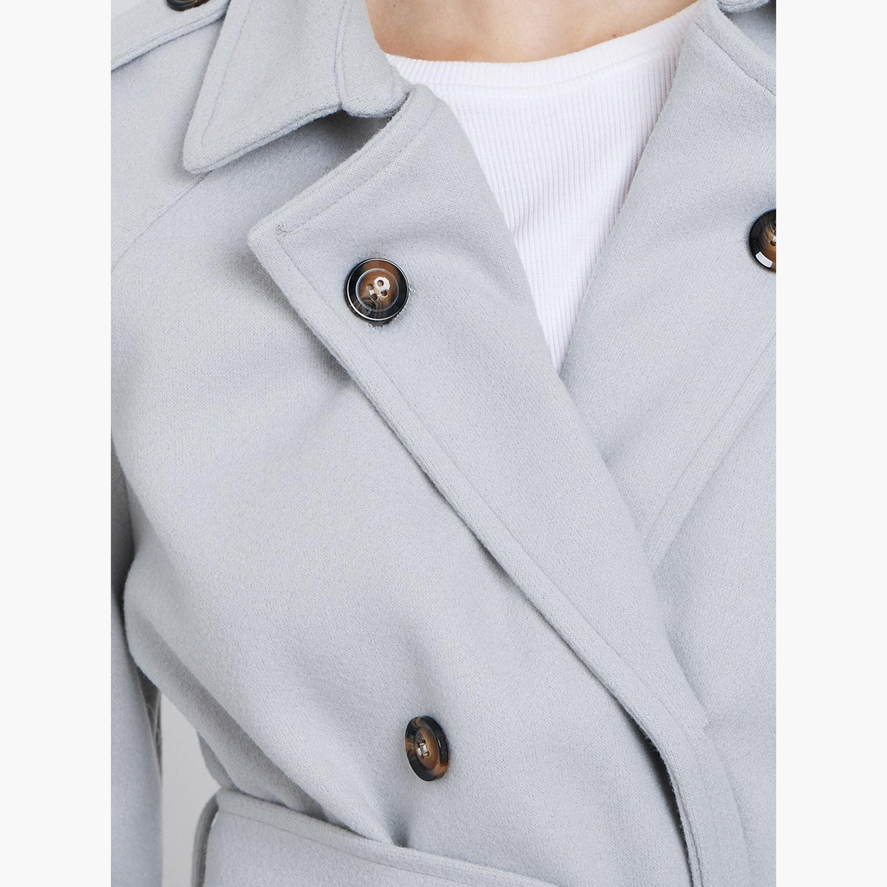 Styli Grey Oversized Wool Like Belted Jacket-women-winterwear-coatsandjackets-jackets-image-4