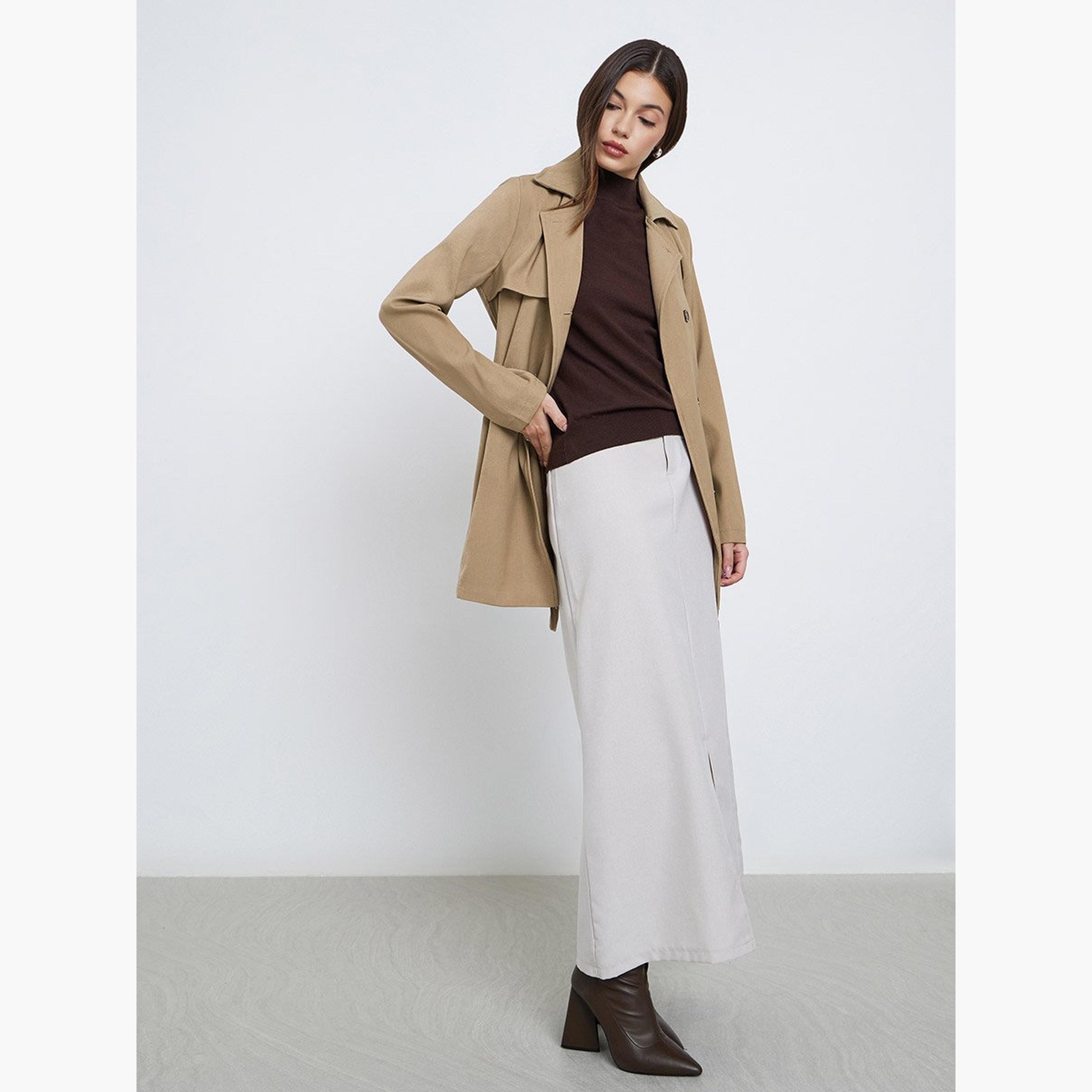 Styli Beige Longline Trench Coat-women-winterwear-coatsandjackets-jackets-image-2