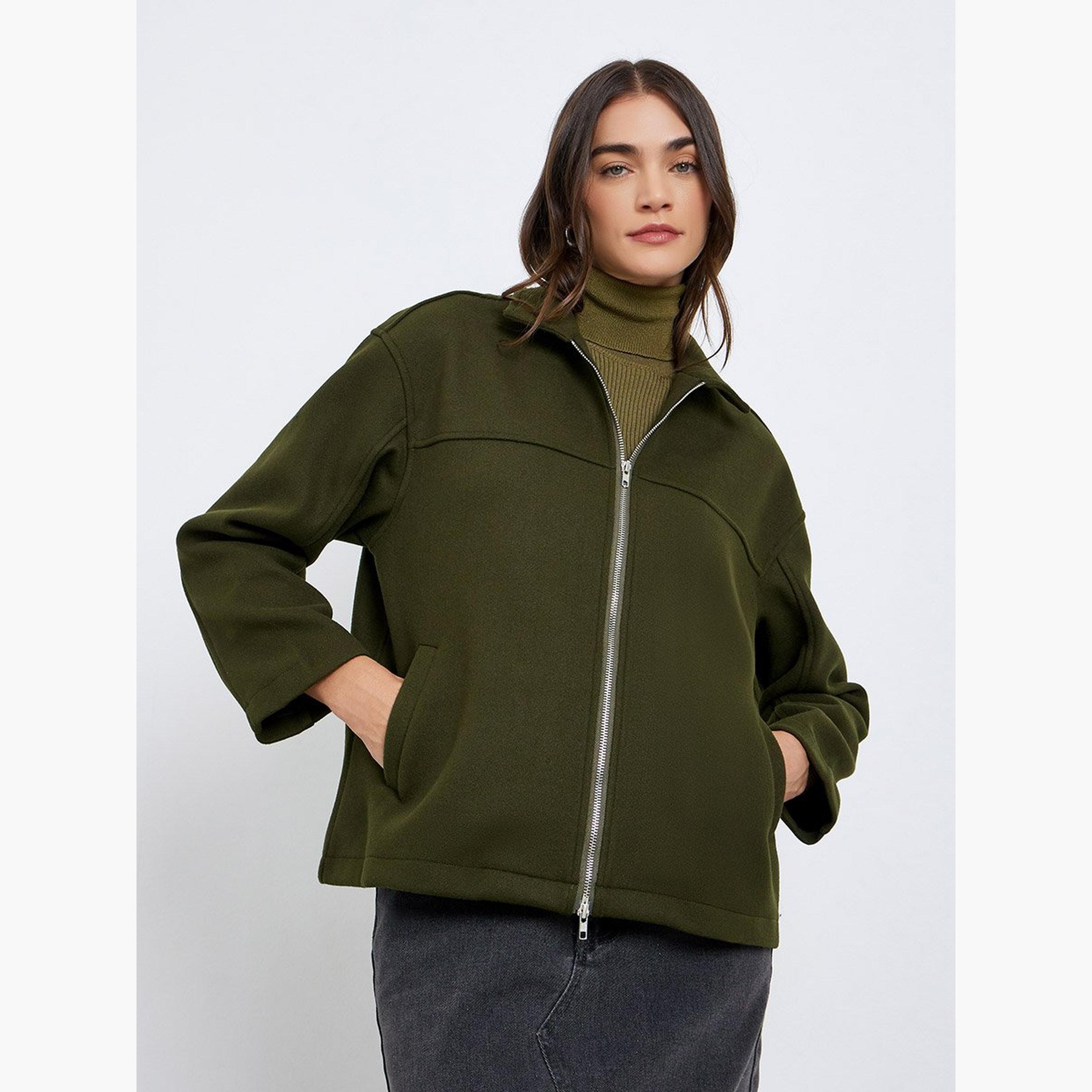 Styli Oversized Wool Look Bomber Jacket-women-winterwear-coatsandjackets-jackets-image-4
