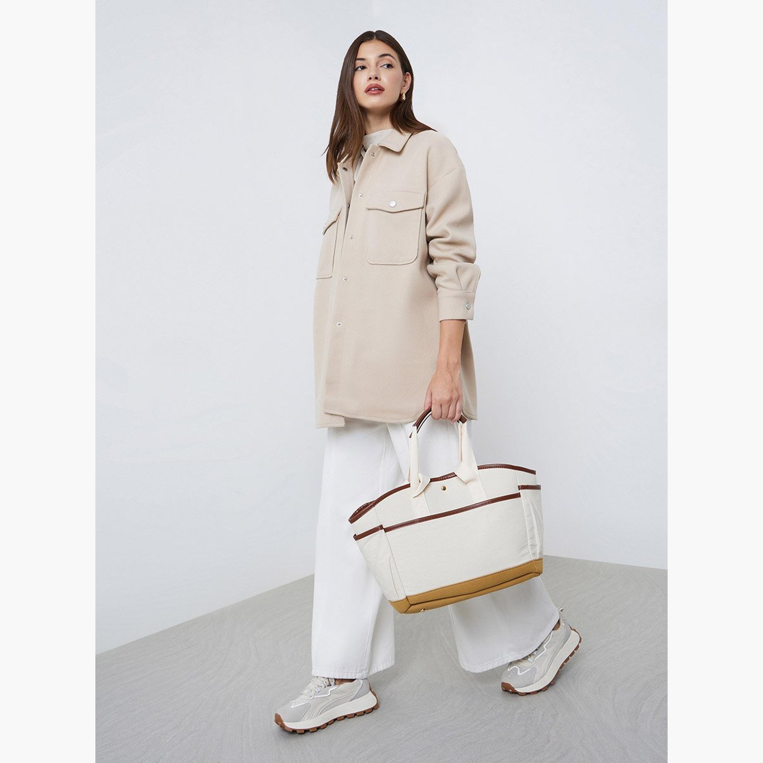 Styli Beige Oversized Longline Shacket-women-winterwear-coatsandjackets-jackets-image-2