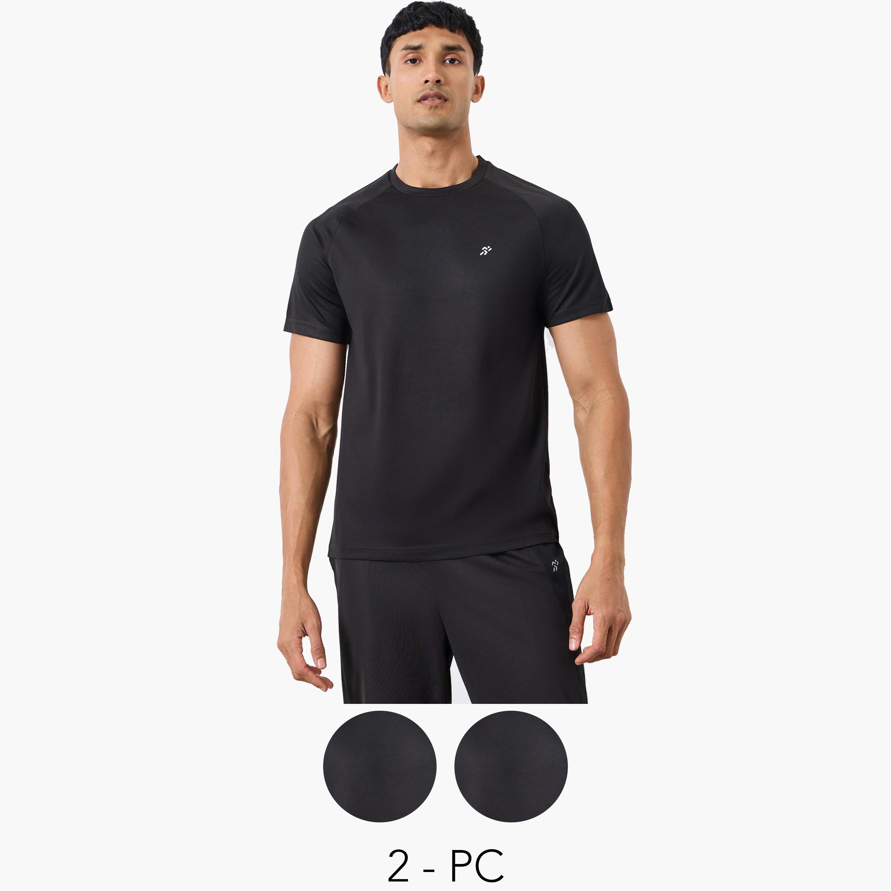 Styli Pack of 2 - Solid Raglan Sleeve T-Shirt-men-clothing-sportswearandactivewear-tshirtsandpolos-image-1