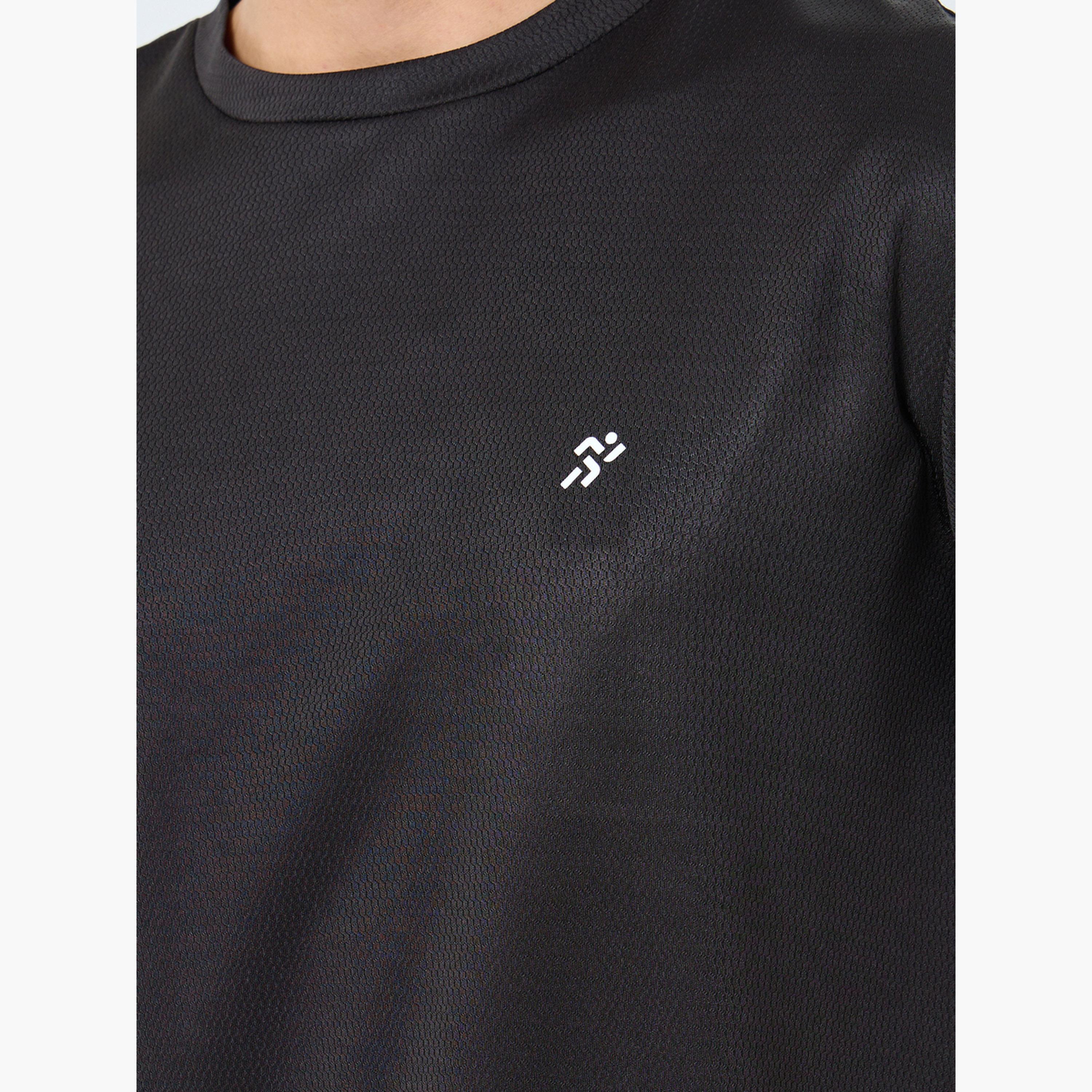 Styli Men Black Regular Back Print Workout T-Shirt-men-clothing-sportswearandactivewear-tshirtsandpolos-image-4
