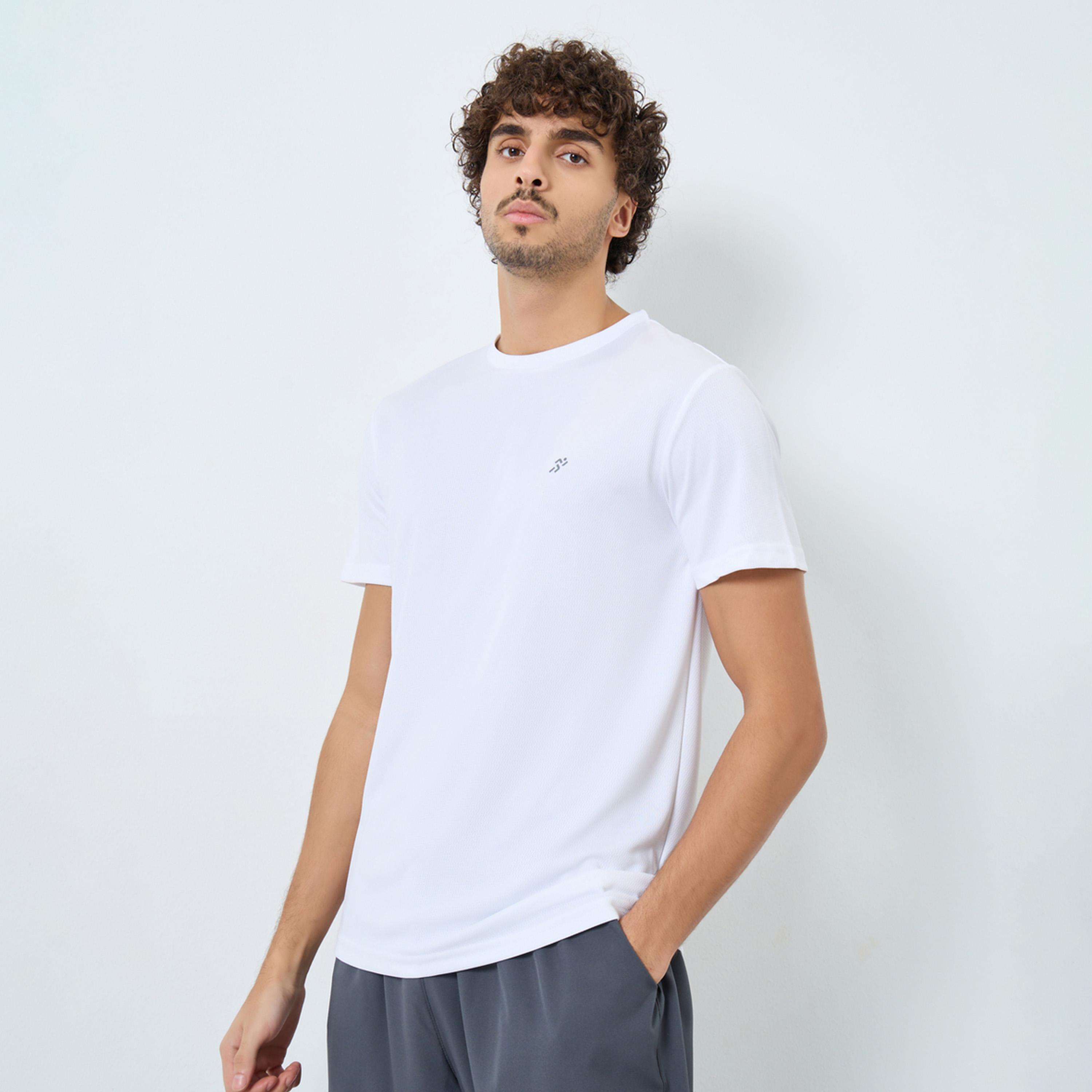 Styli Men White Regular Back Print Workout T-Shirt-men-clothing-sportswearandactivewear-tshirtsandpolos-image-1