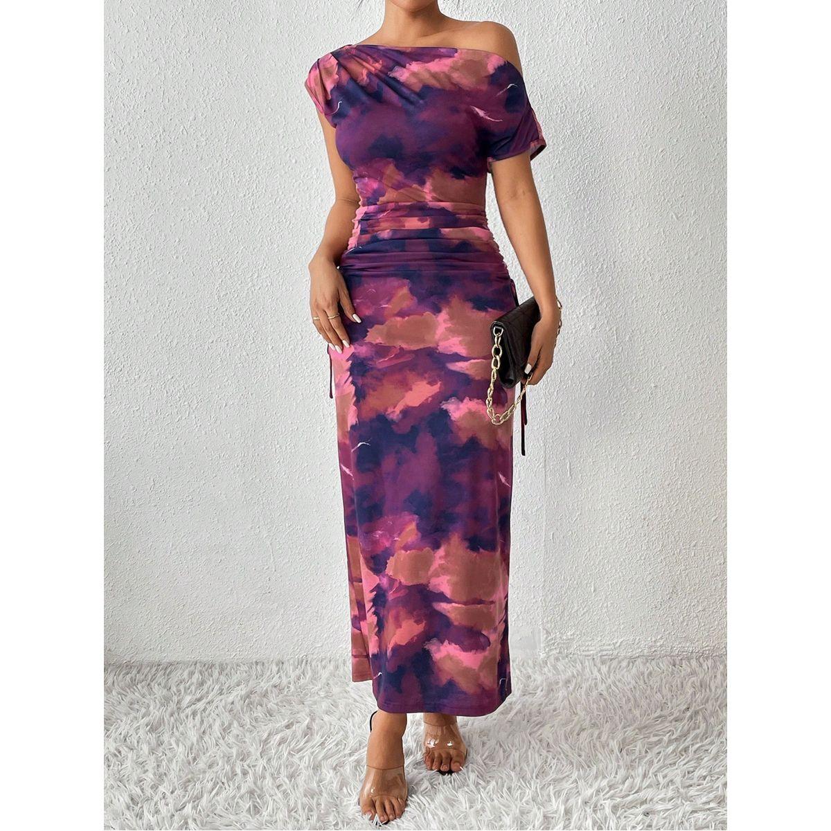 فستان طويل بتفاصيل كتف واحد-women-clothing-dresses-image-1