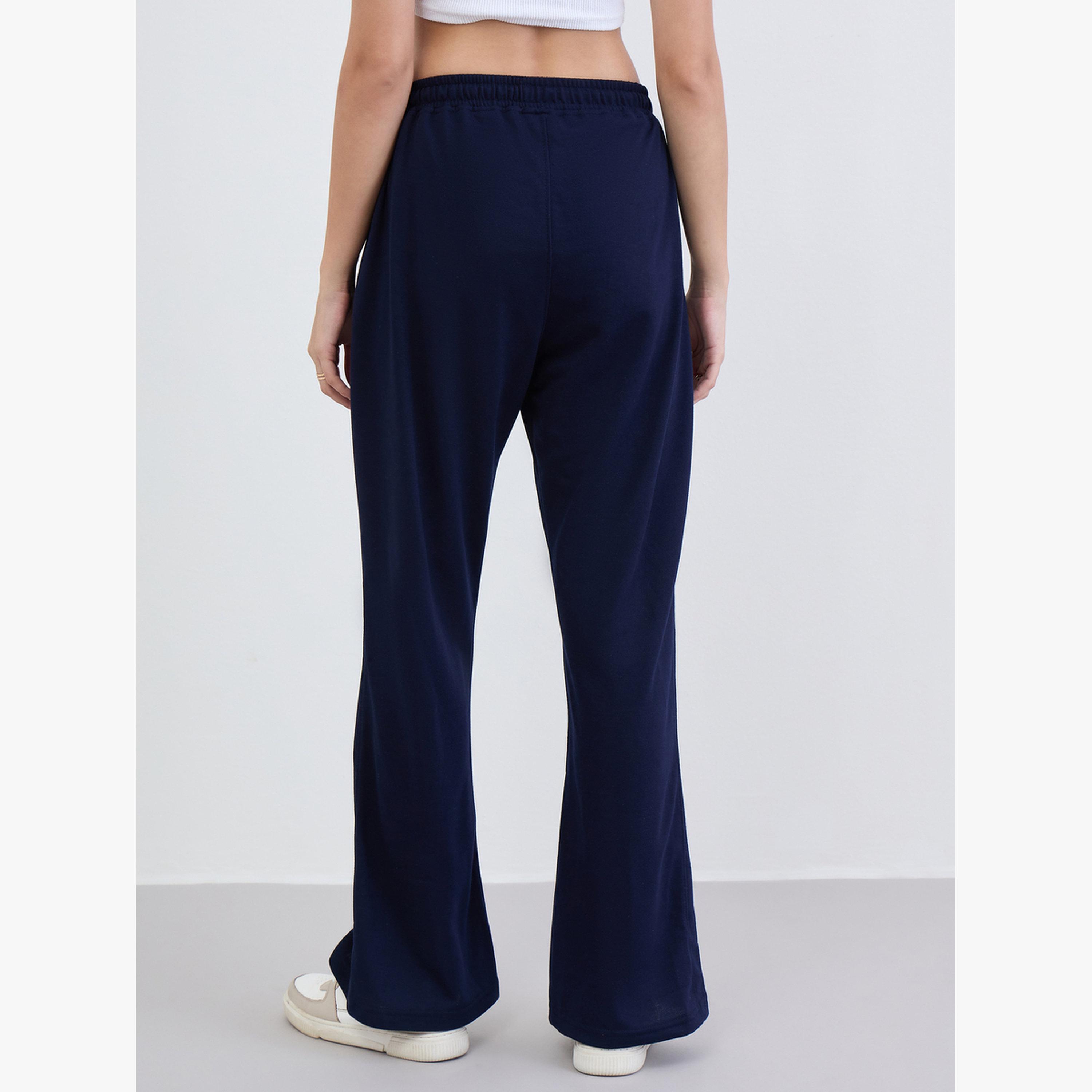 Styli Women Navy Blue Wide Leg Joggers-women-clothing-bottoms-joggers-image-4