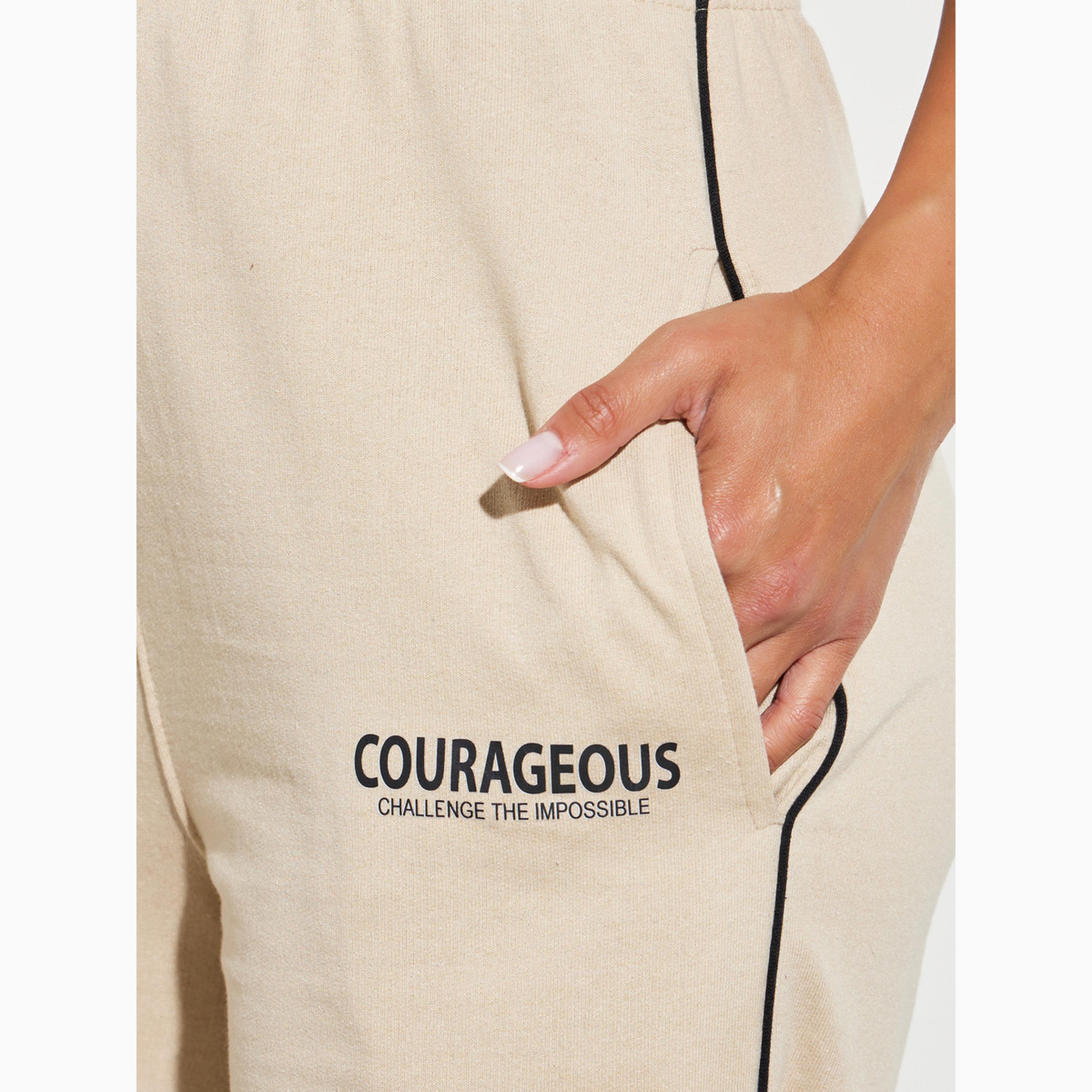 جوغر بأرجل واسعة وتفاصيل خطوط بيج-women-clothing-bottoms-joggers-image-3