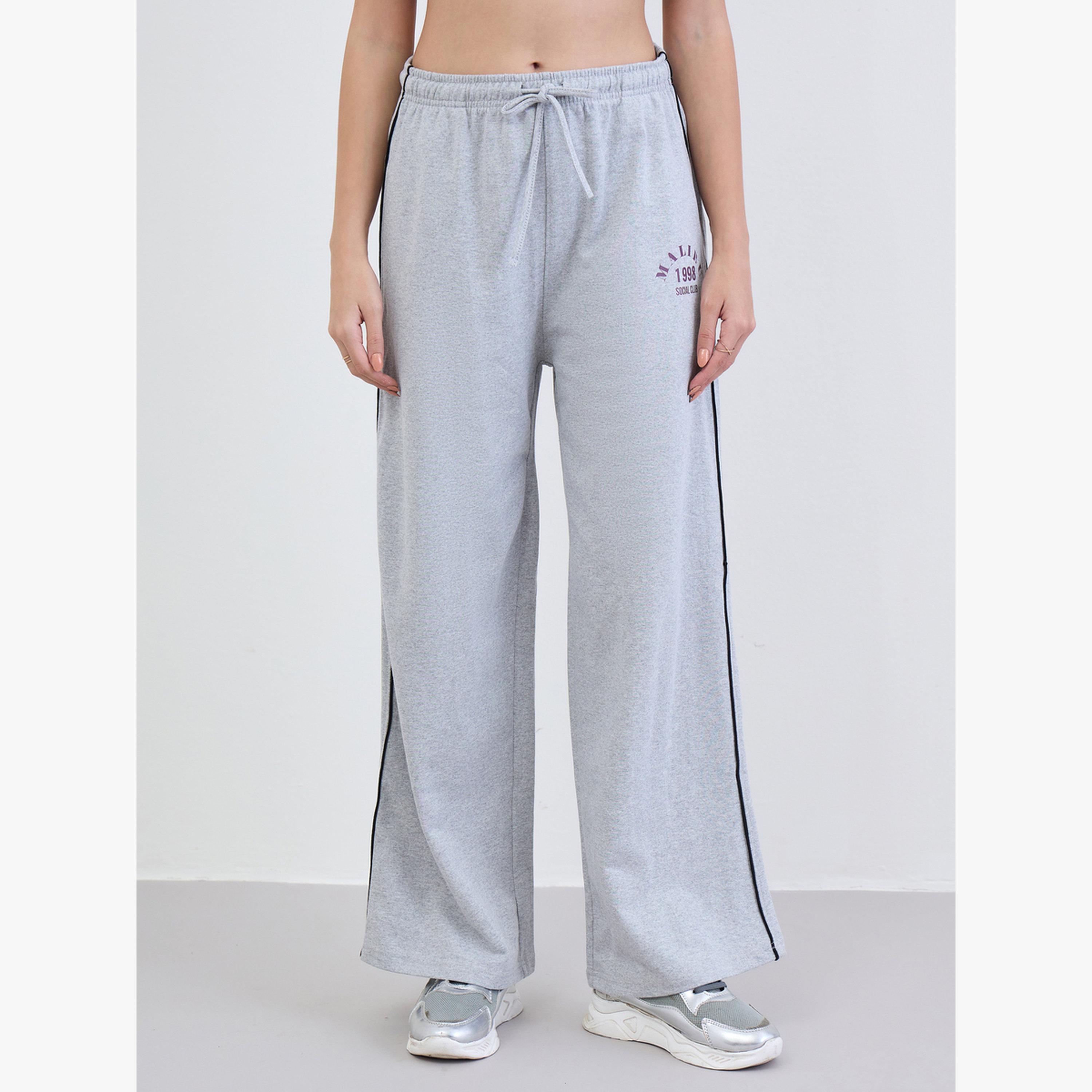 Styli Women Grey Wide Leg Joggers-women-clothing-bottoms-joggers-image-1