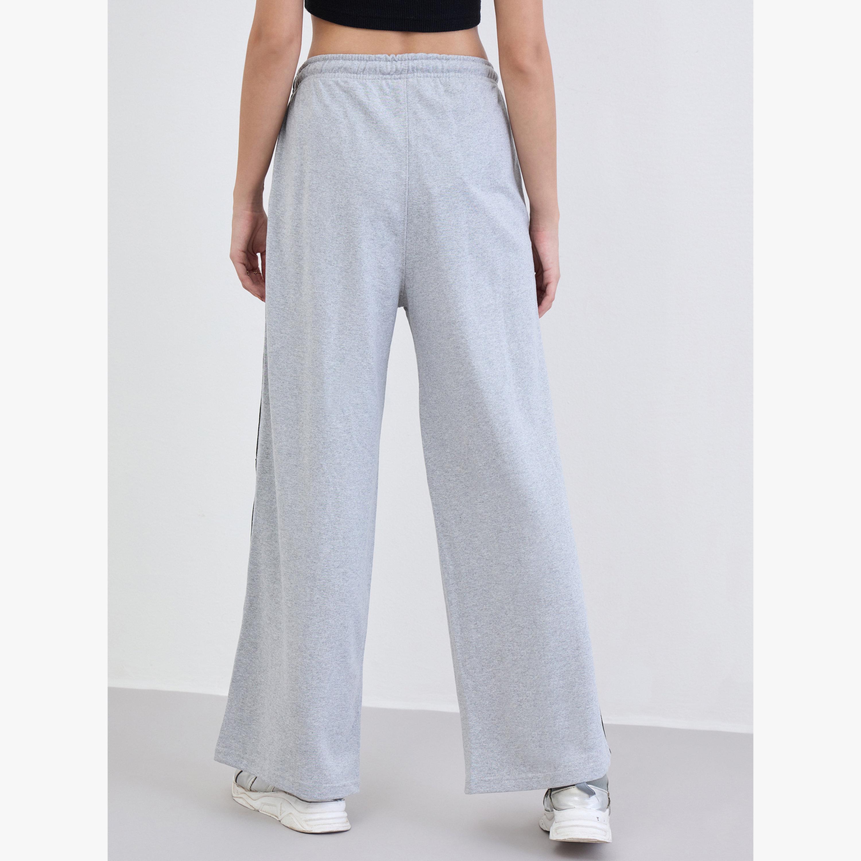 Styli Women Grey Wide Leg Joggers-women-clothing-bottoms-joggers-image-4