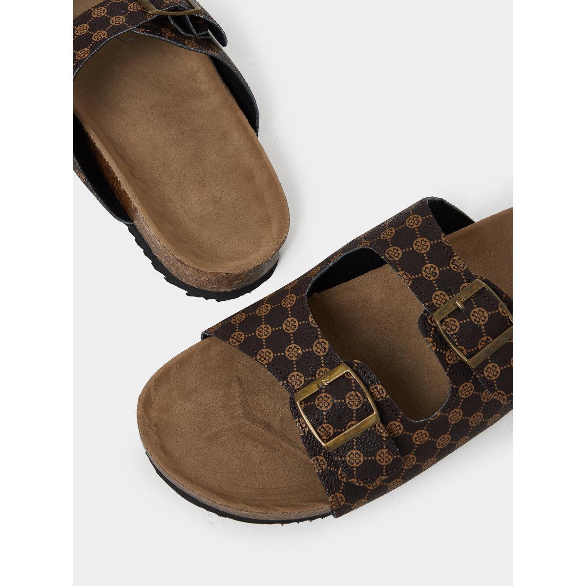 Take Two Buckle Detail Slip-On Sandals-women-shoes-sandals-flats-image-4