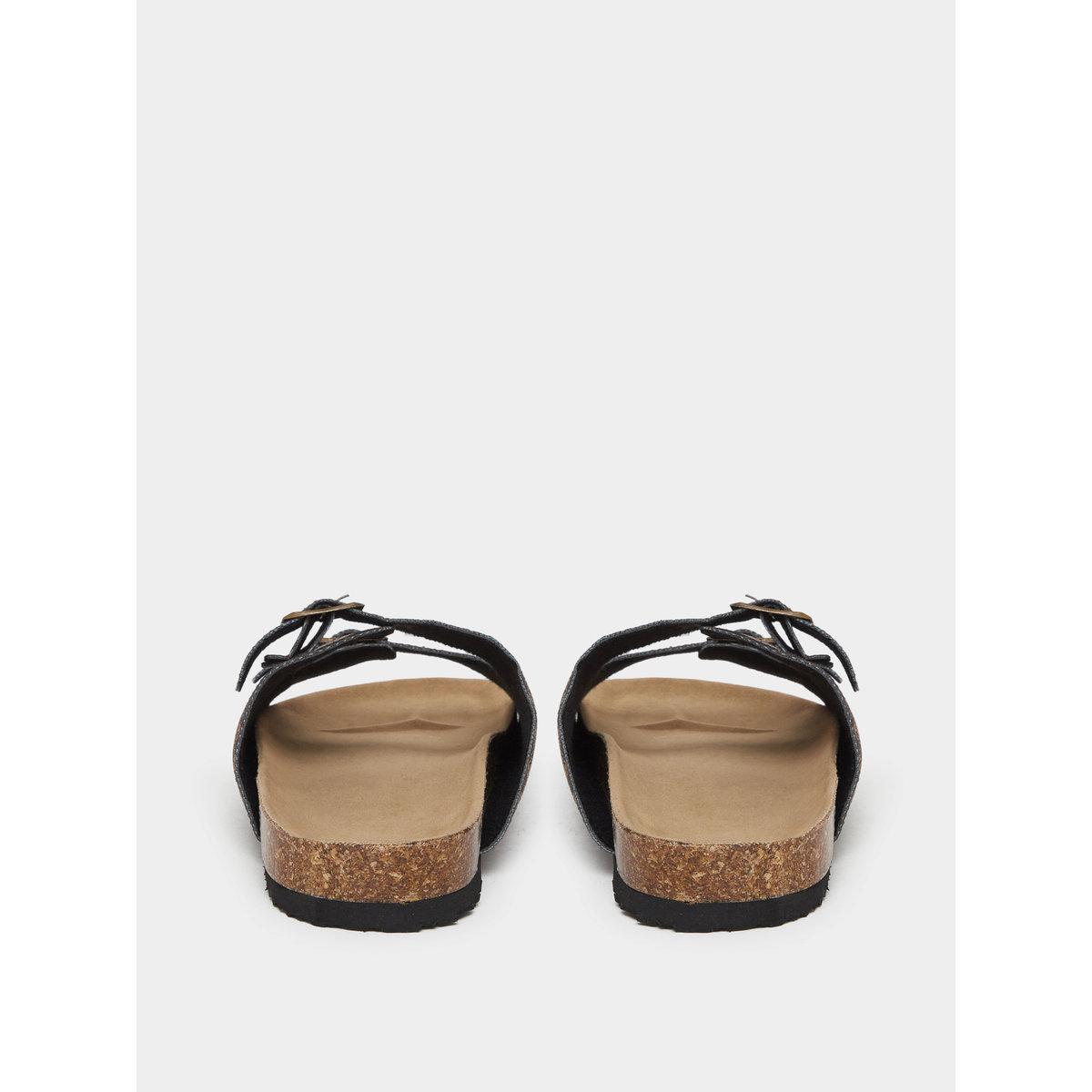 Take Two Buckle Detail Slip-On Sandals-women-shoes-sandals-flats-image-5