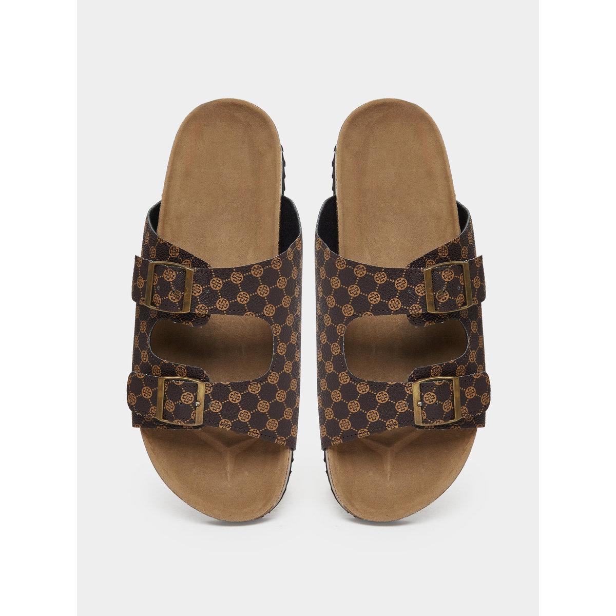Take Two Buckle Detail Slip-On Sandals-women-shoes-sandals-flats-image-6