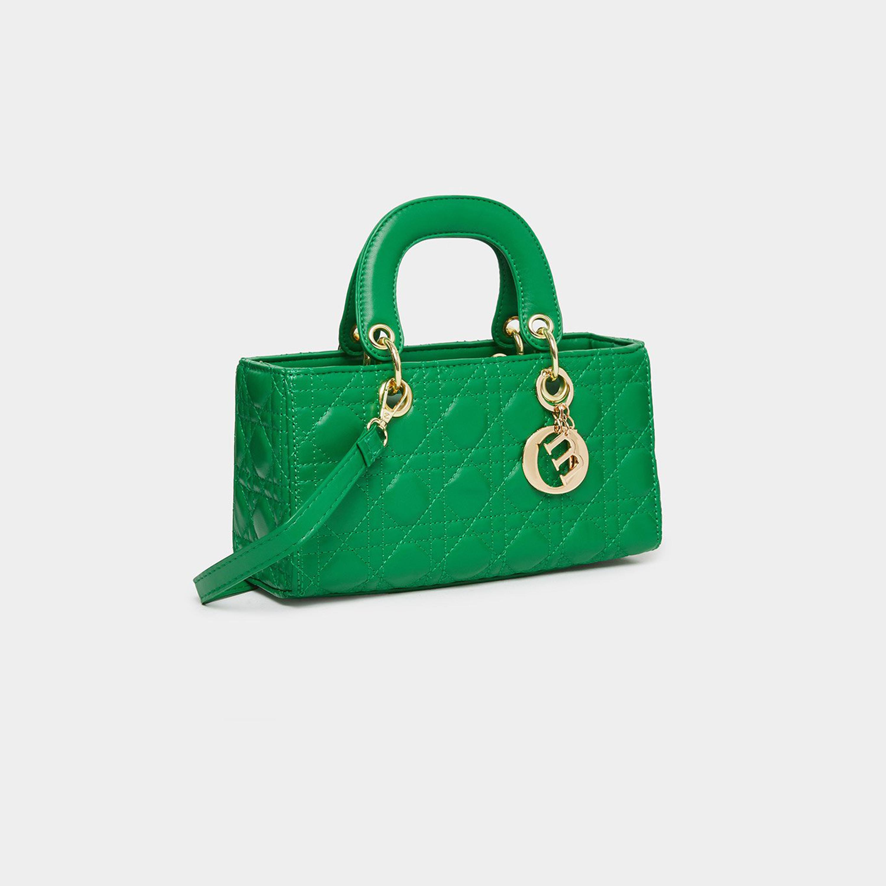 Take Two Green Quilted Bag with Metal Charm-women-bagsandwallets-handbags-image-1