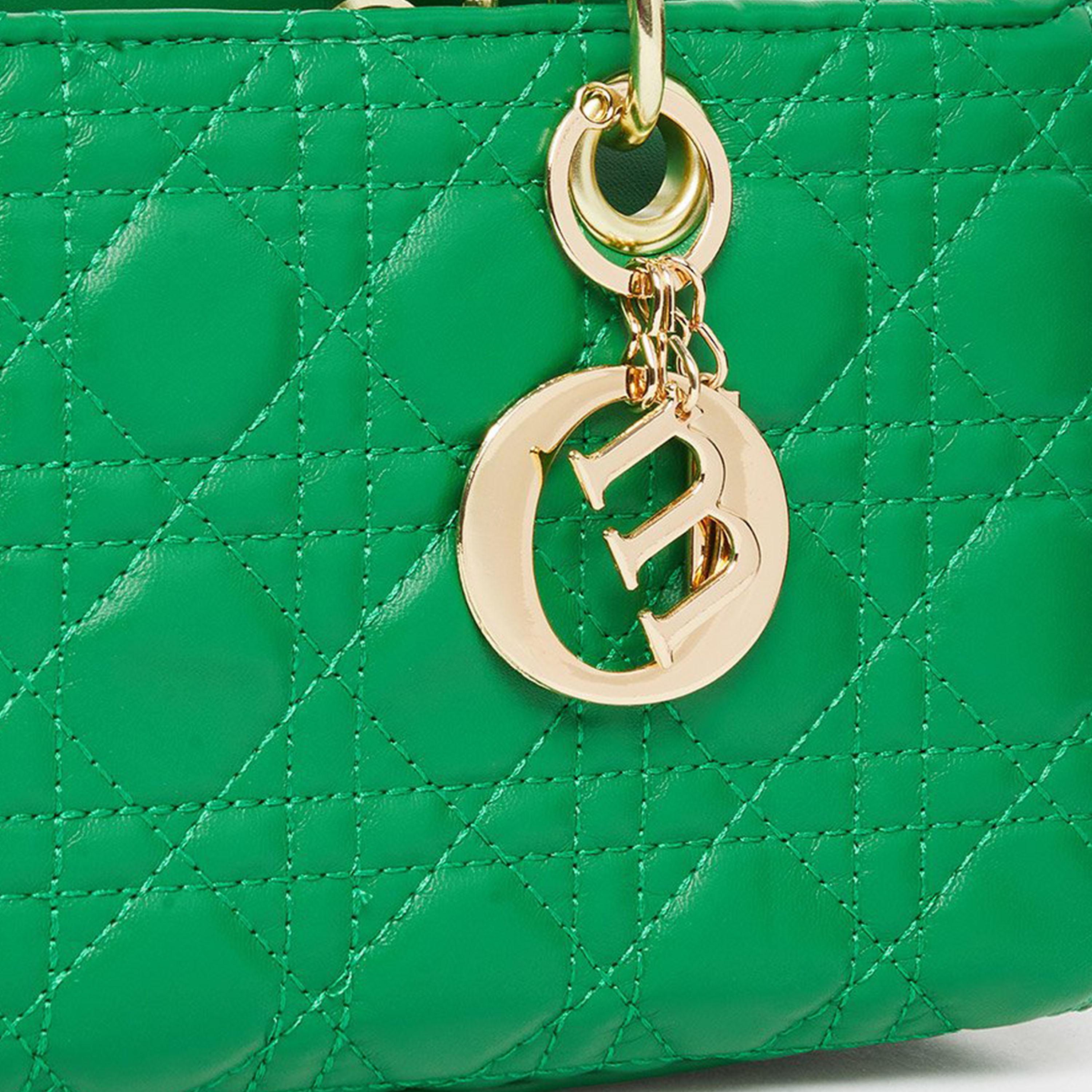 Take Two Green Quilted Bag with Metal Charm-women-bagsandwallets-handbags-image-4