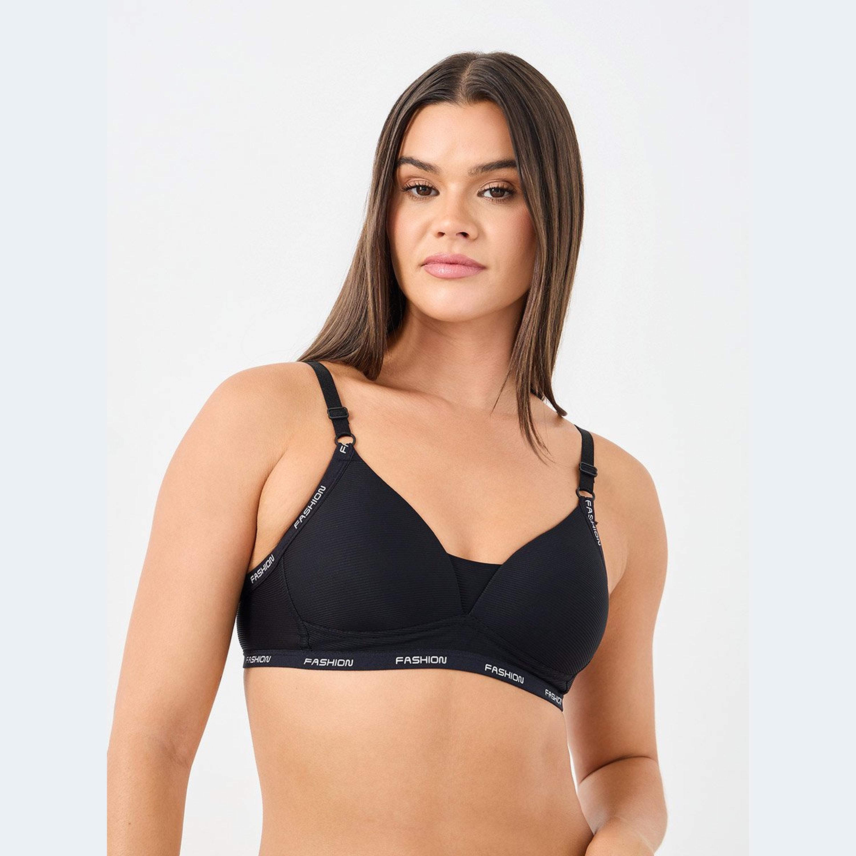 Styli Pack of 2 - Rib Padded Non Wired Bra with Text On The Straps-women-clothing-lingerie-bras-image-6