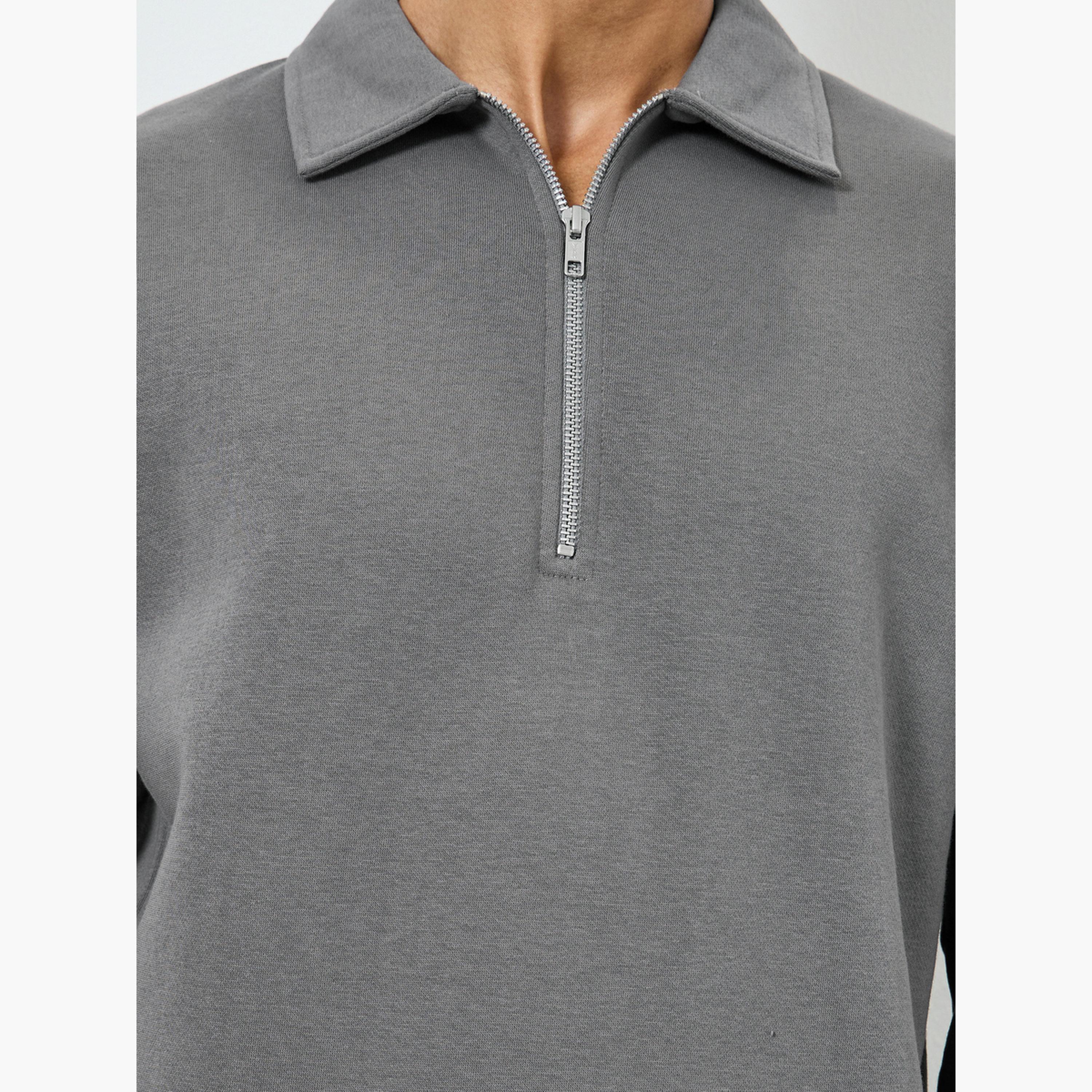 Styli Men Grey Sweatshirt and Joggers Co-Ords-men-clothing-coordsets-image-4