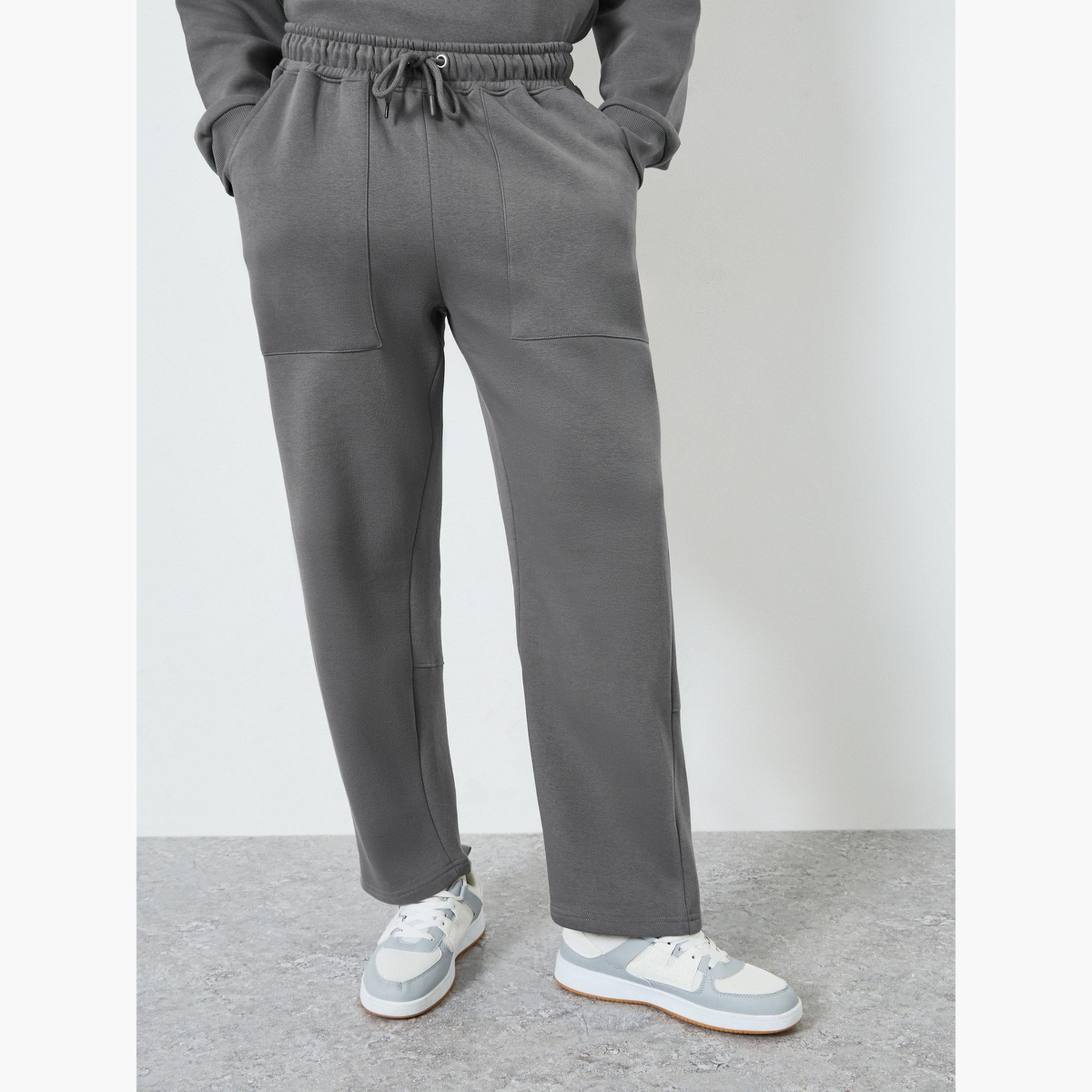 Styli Men Grey Sweatshirt and Joggers Co-Ords-men-clothing-coordsets-image-5