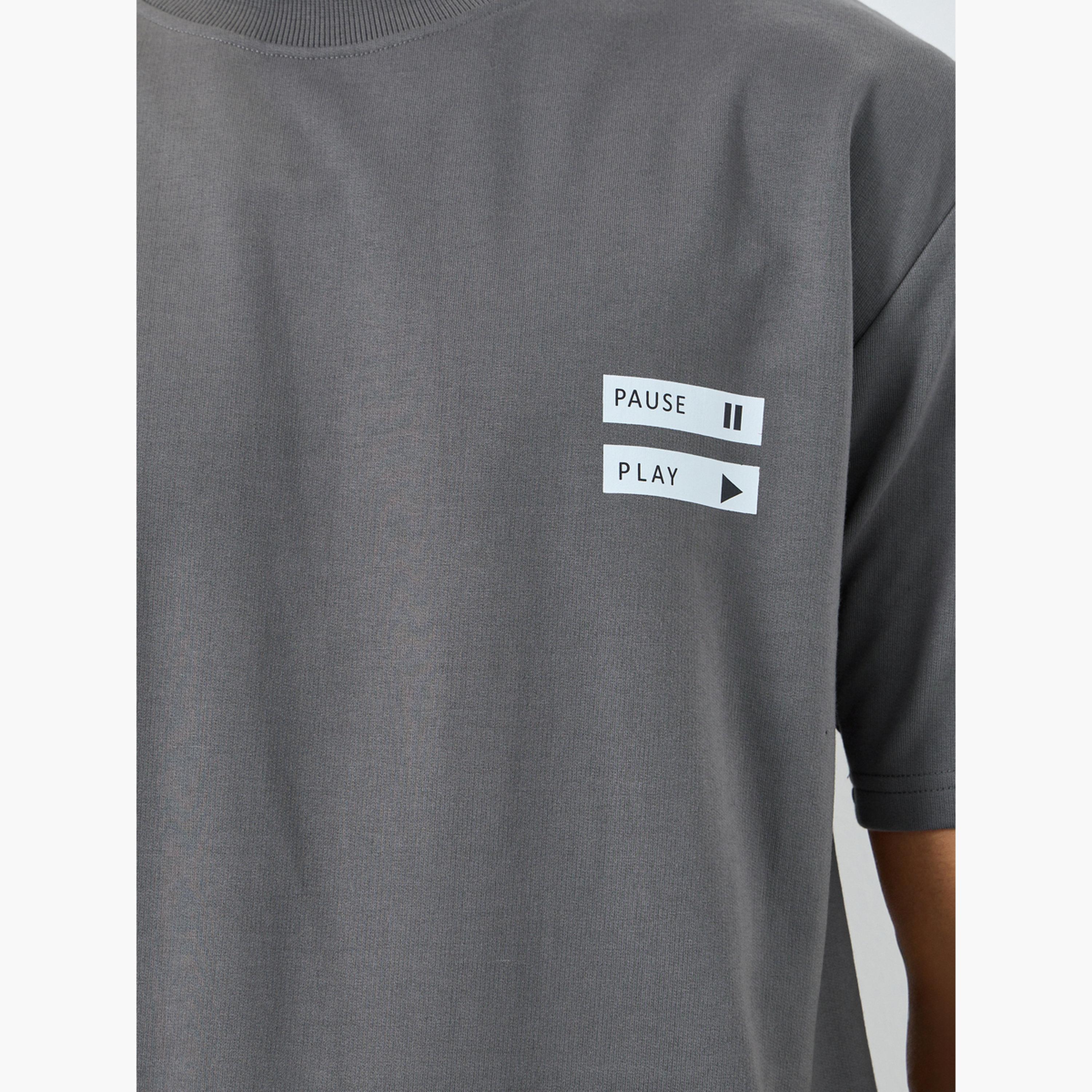 Styli Men Short Sleeve Oversized T-Shirt and Joggers Co-Ords-men-clothing-coordsets-image-3