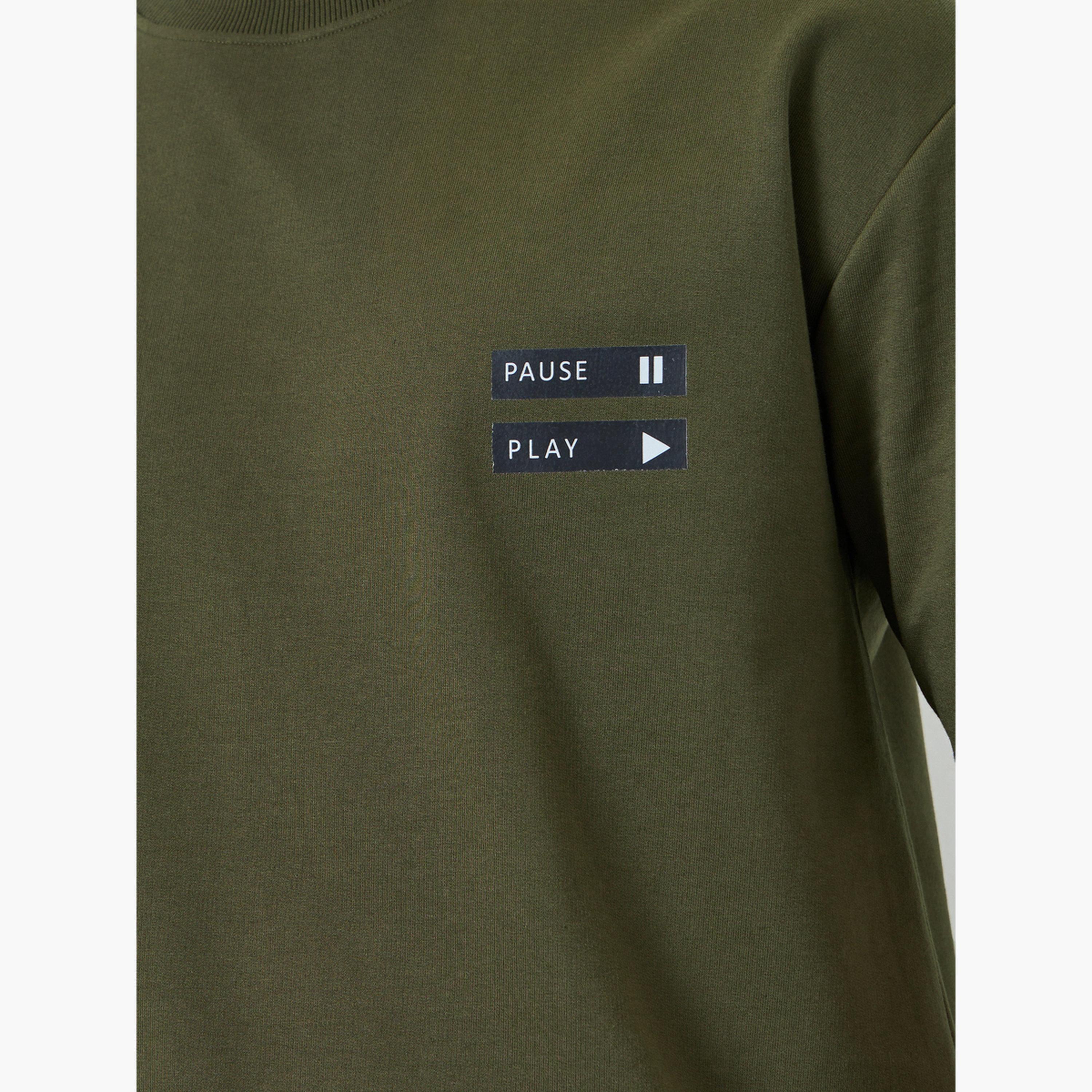 Styli Men Olive Oversized T-Shirt and Joggers Co-Ords-men-clothing-coordsets-image-4
