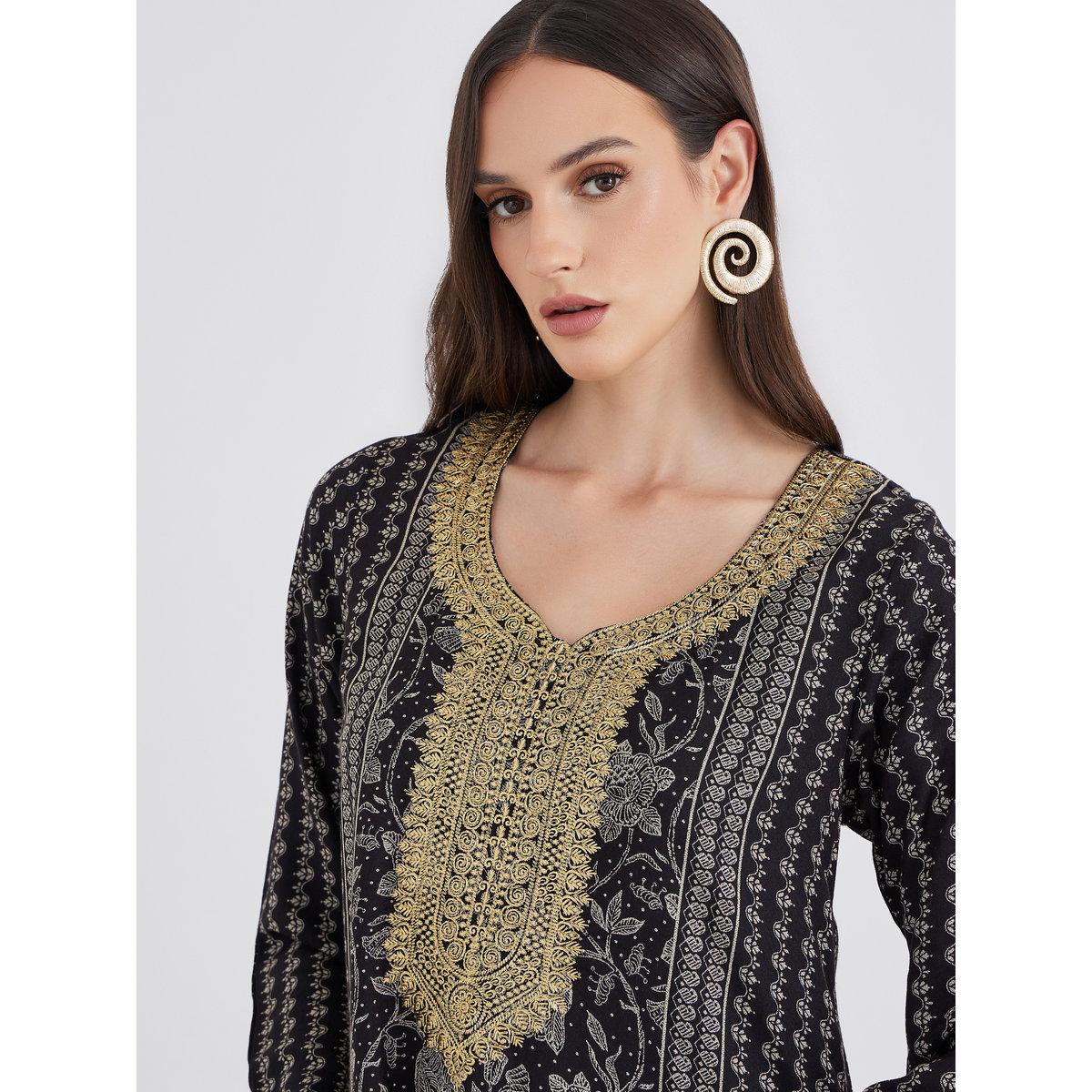 جلابية بتفاصيل تطريز-women-arabicclothing-jalabiyas-image-4