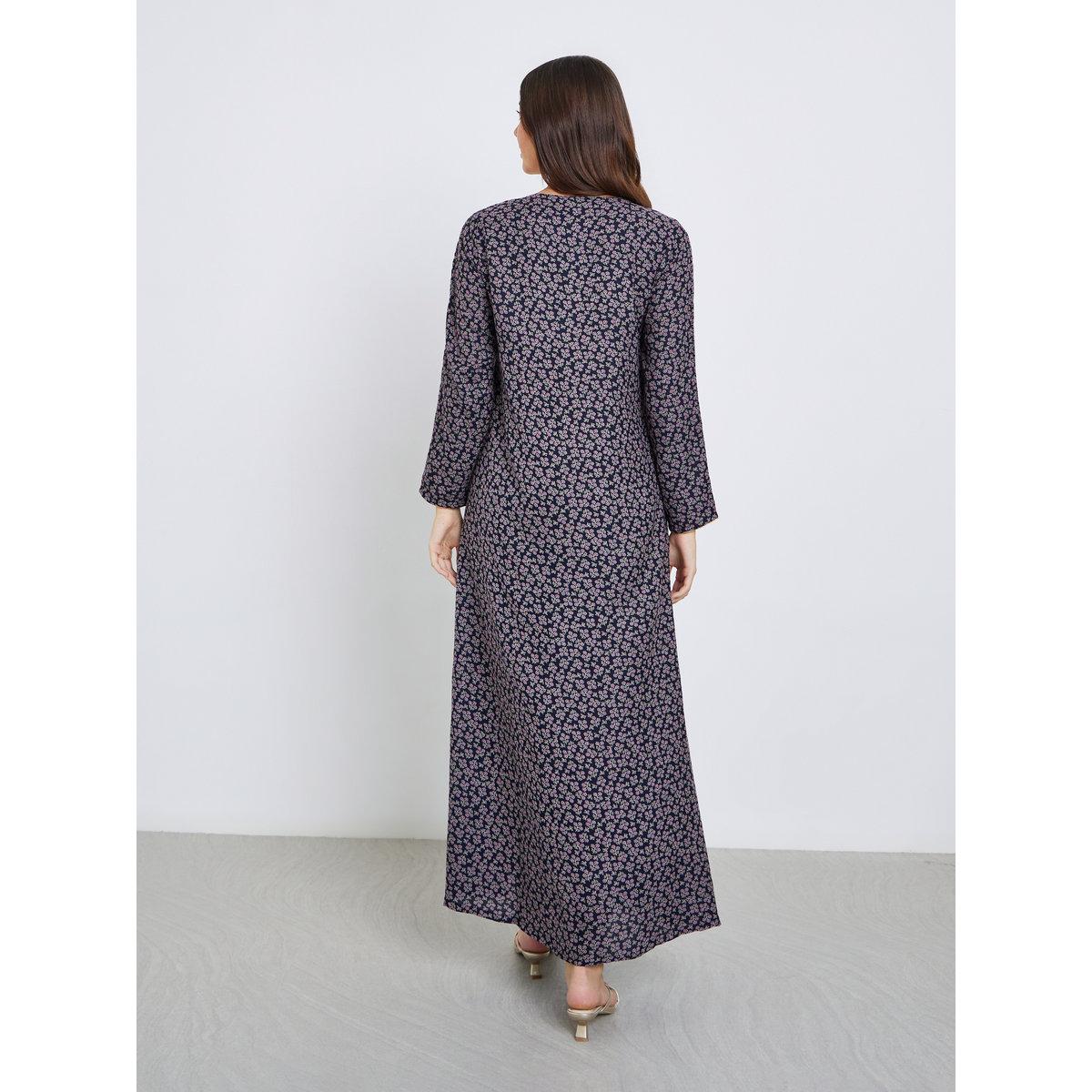 Maxim Creation Multi Thread Embroidery Jalabiya with All Over Print-women-arabicclothing-jalabiyas-image-5