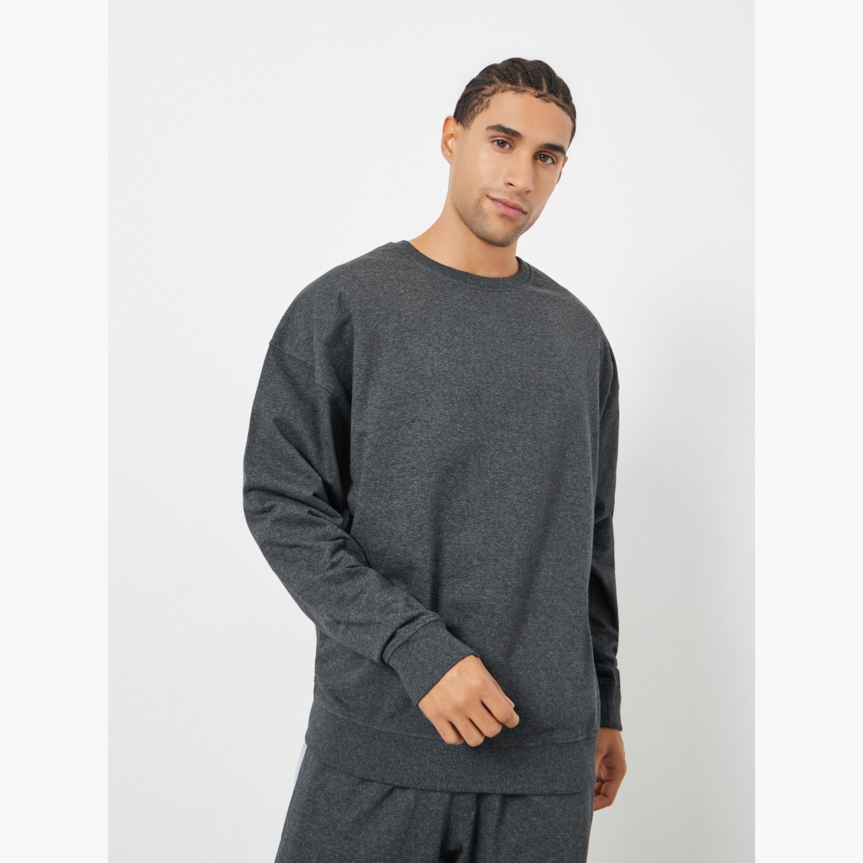 Styli Men Oversized Sweatshirt and Joggers Co-Ords-men-clothing-coordsets-image-2