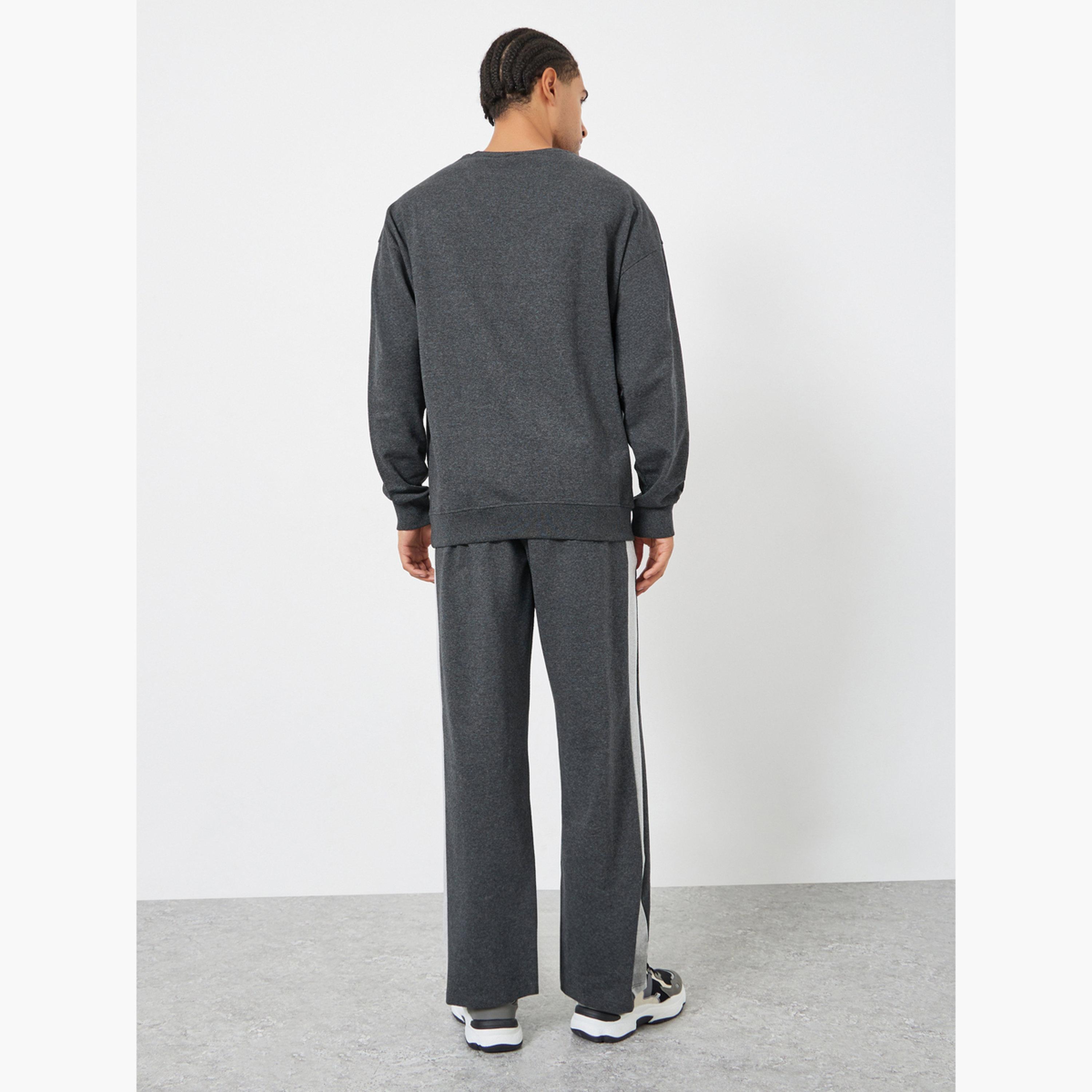 ستايلي - ملابس رياضية سترة رياضية وبنطال رياضي للرجال مقاس واسع-men-clothing-coordsets-image-3